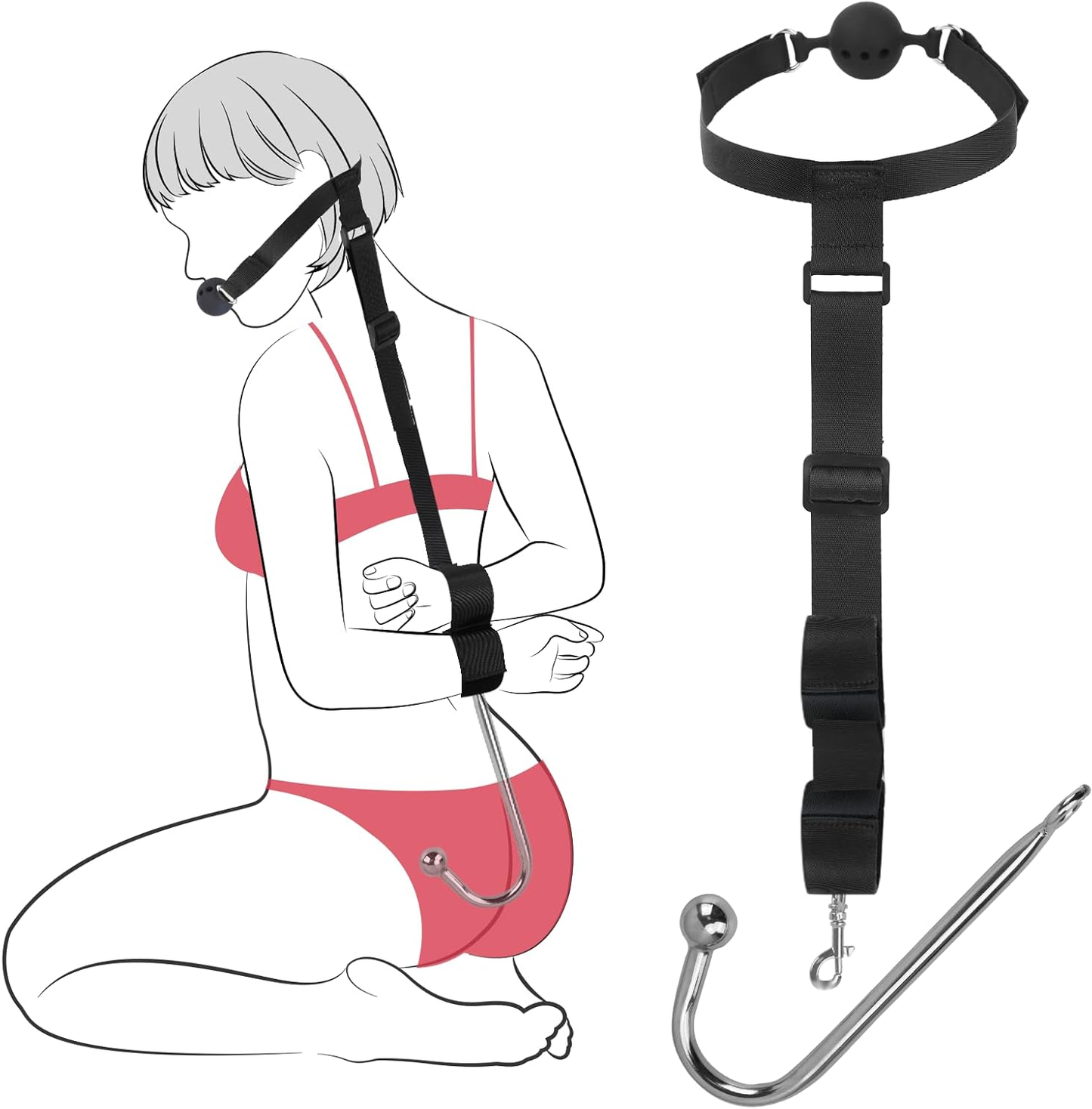 ForbiddenRule BDSM Restraint Kit | Anal Hook, Gag & Cuffs