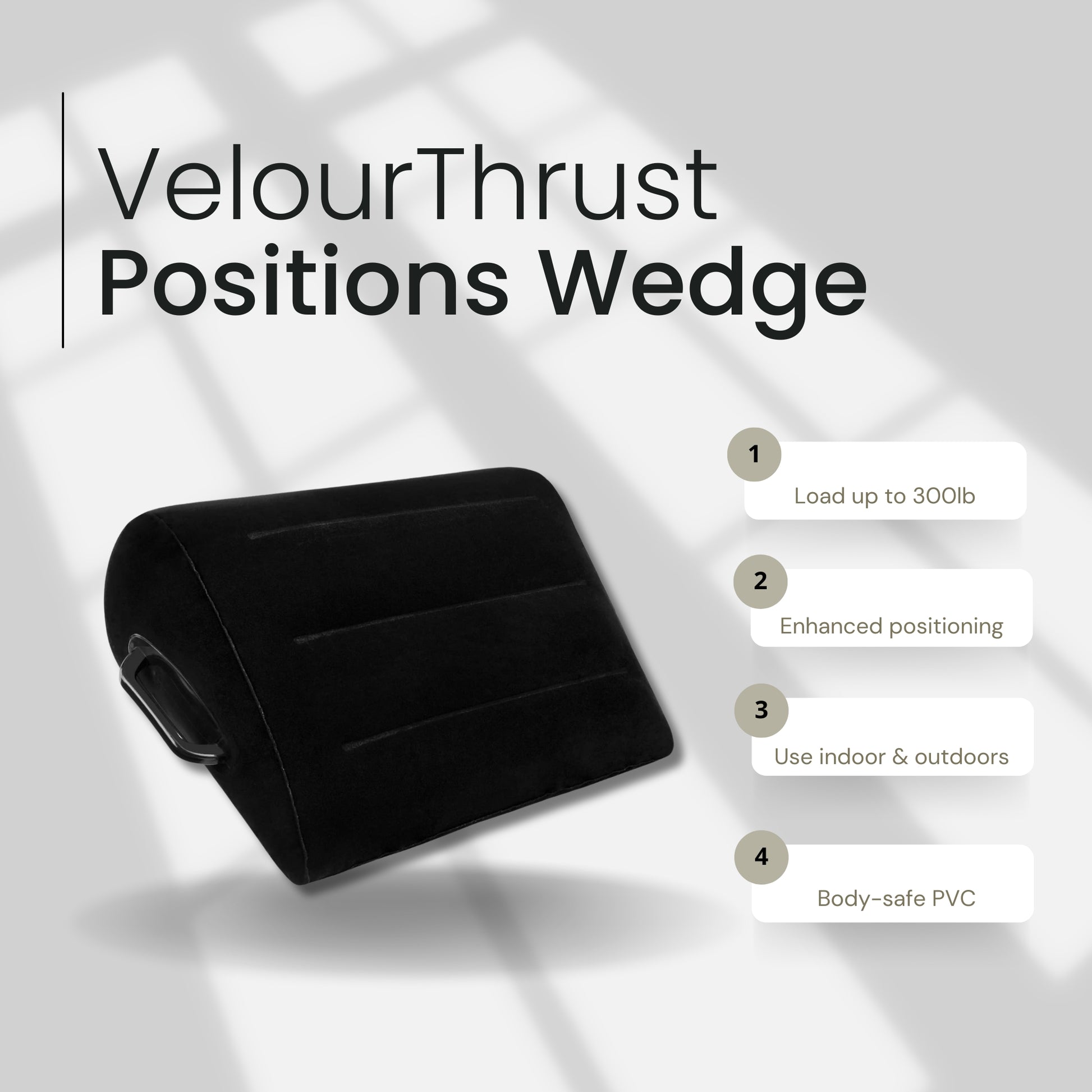 VelourThrust Inflatable Sex Positions Wedge