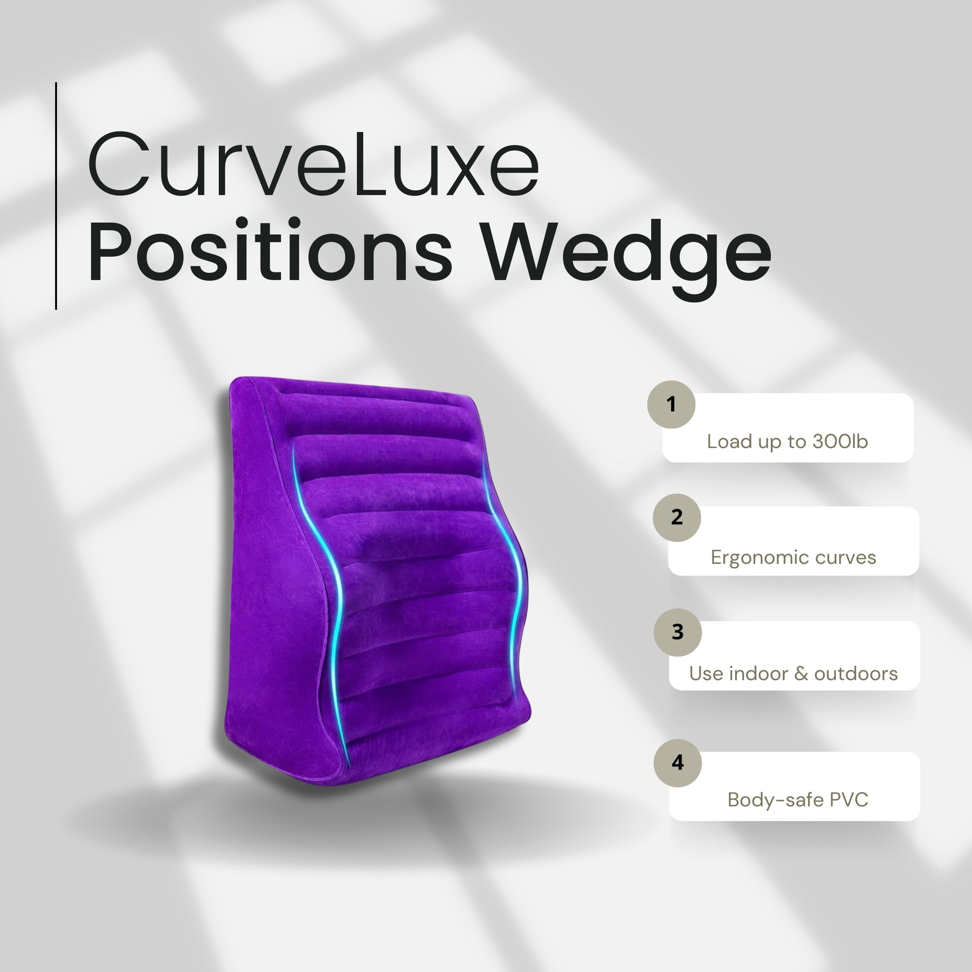 CurveLuxe Inflatable Sex Positions Pillow