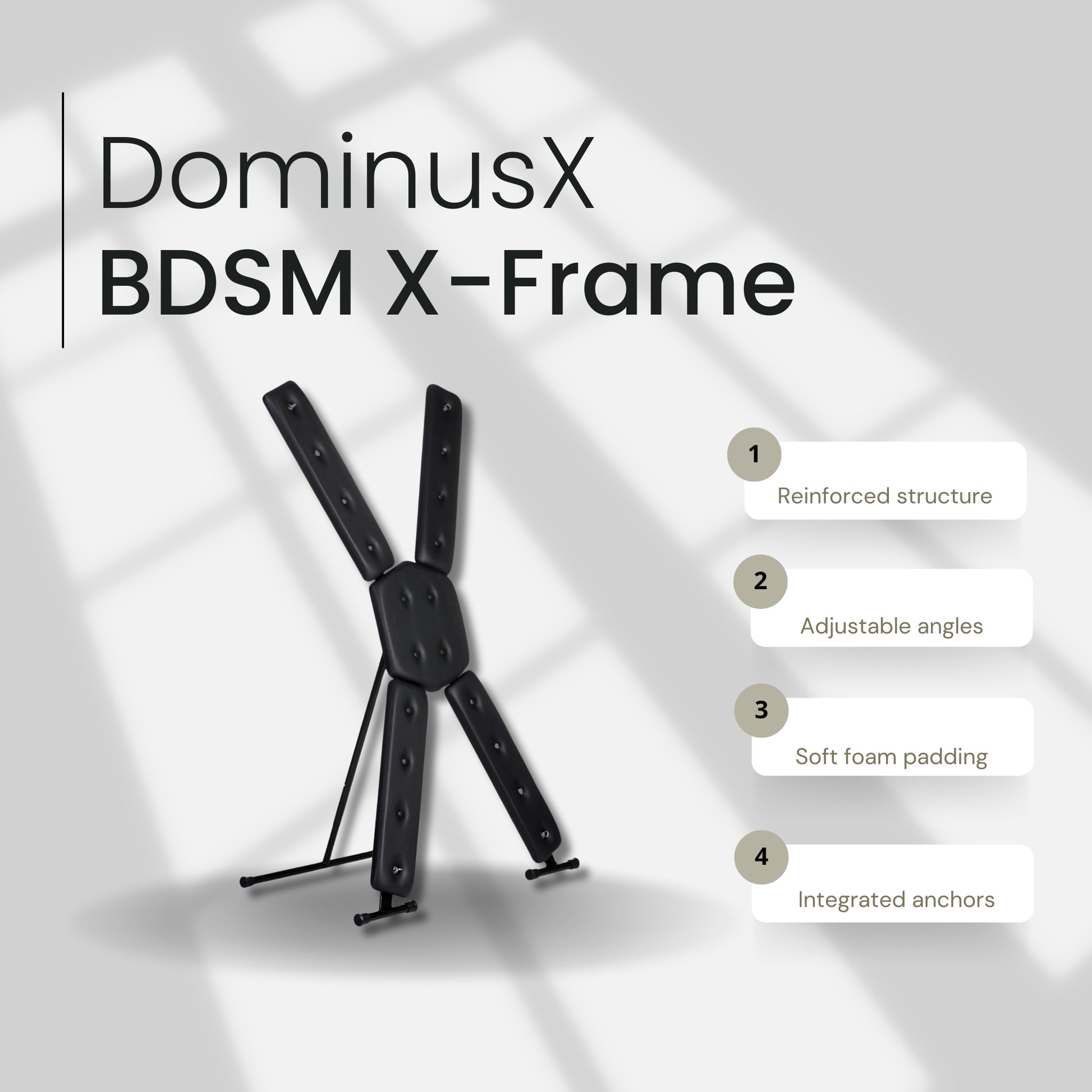 DominusX Freestanding BDSM St. Andrew’s Cross