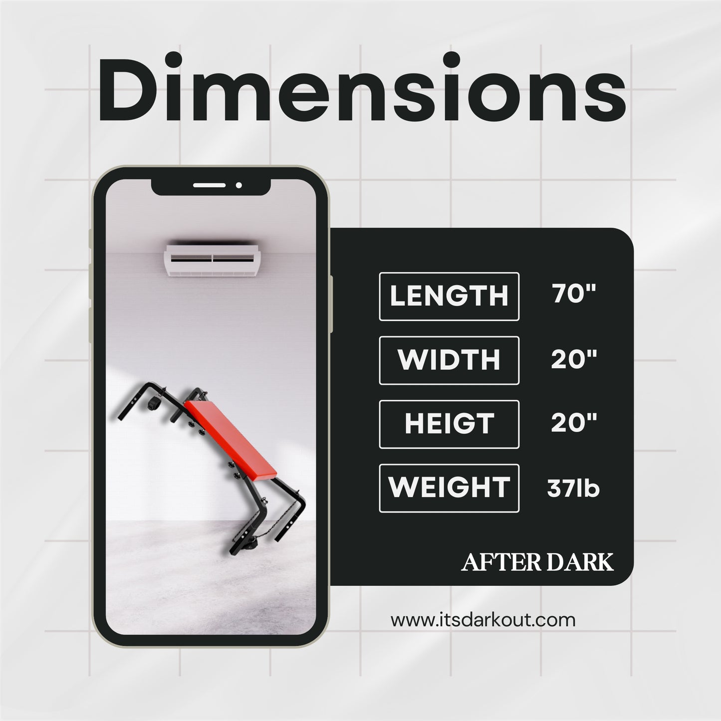 DarkAxis Adjustable BDSM Cross Bench
