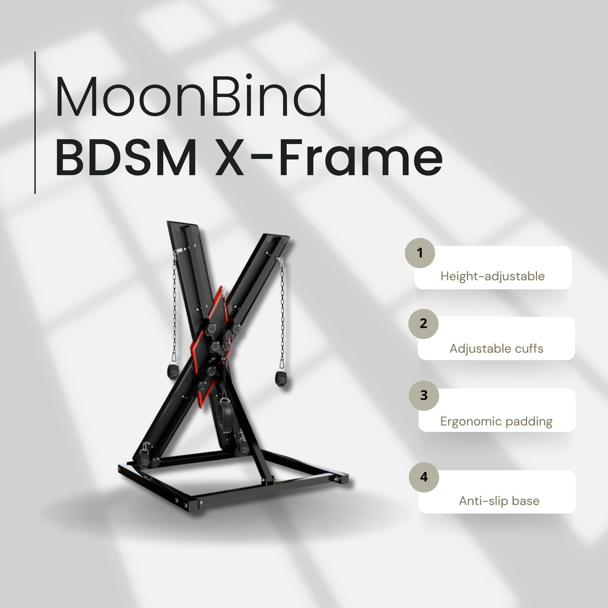 Bound Frame MoonBind Premium Adjustable X-Frame Bondage Kit – After Dark USA