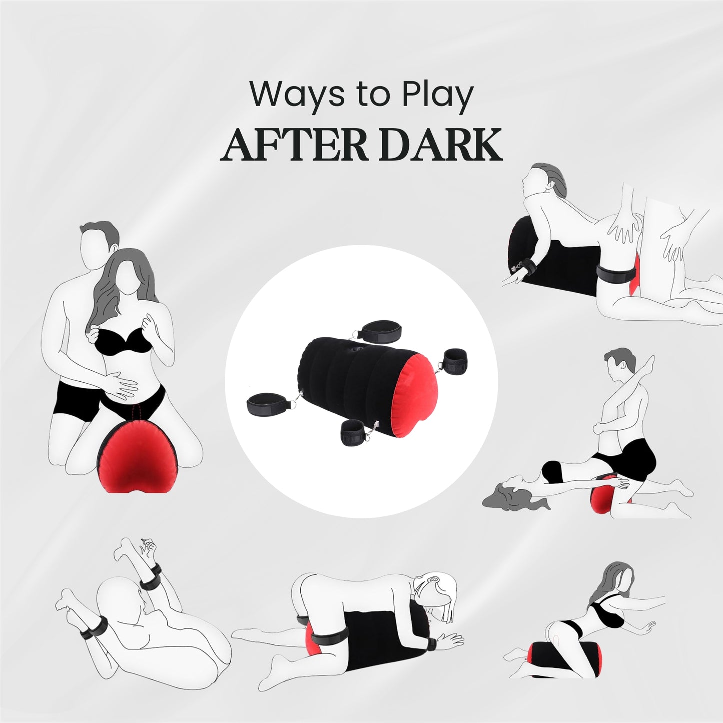 MidnightHeart Inflatable Sex Pillow Dildo Mou