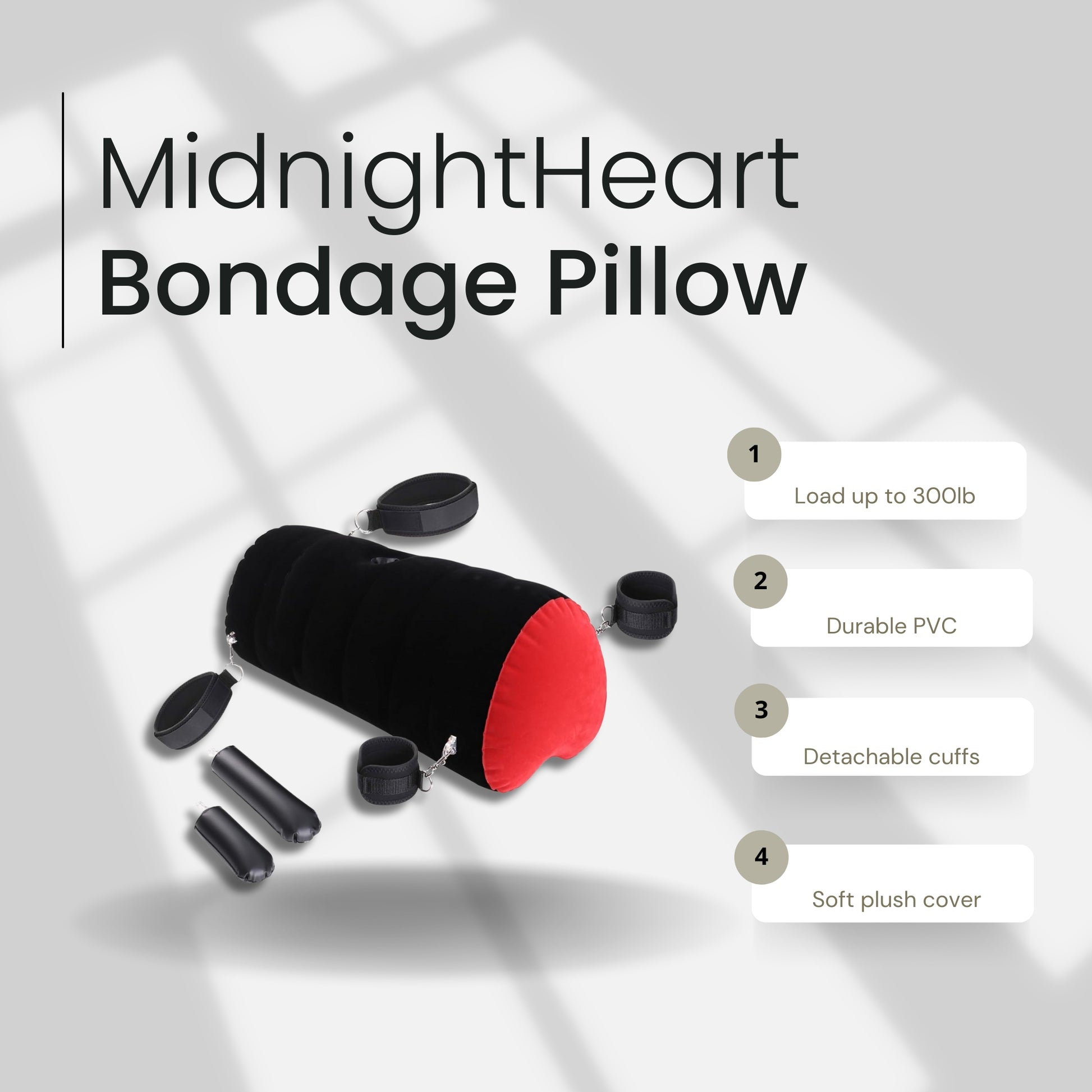 MidnightHeart Inflatable Sex Pillow Dildo Mou