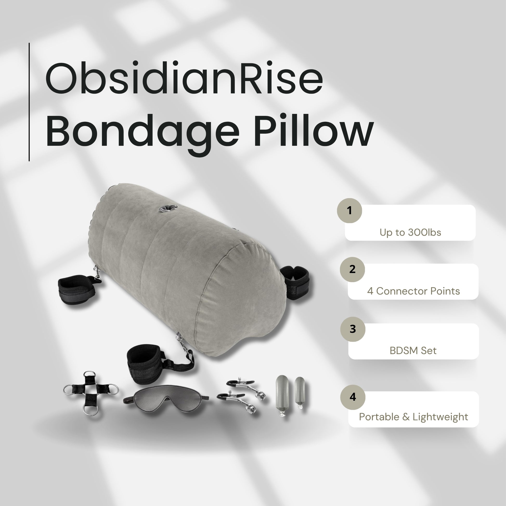 ObsidianRise Inflatable Sex Pillow BDSM Kit