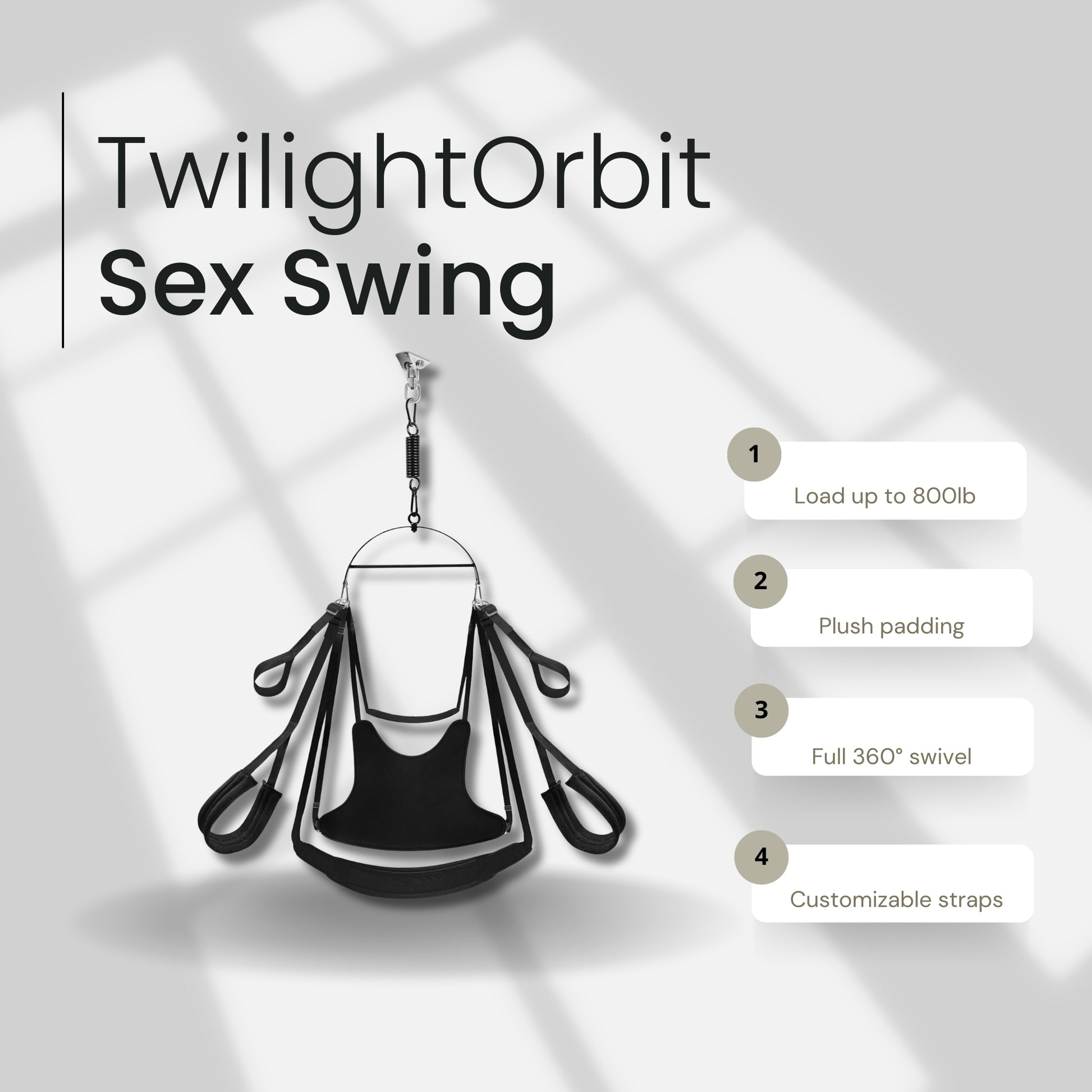 TwilightOrbit 360° Adjustable Sex Swing