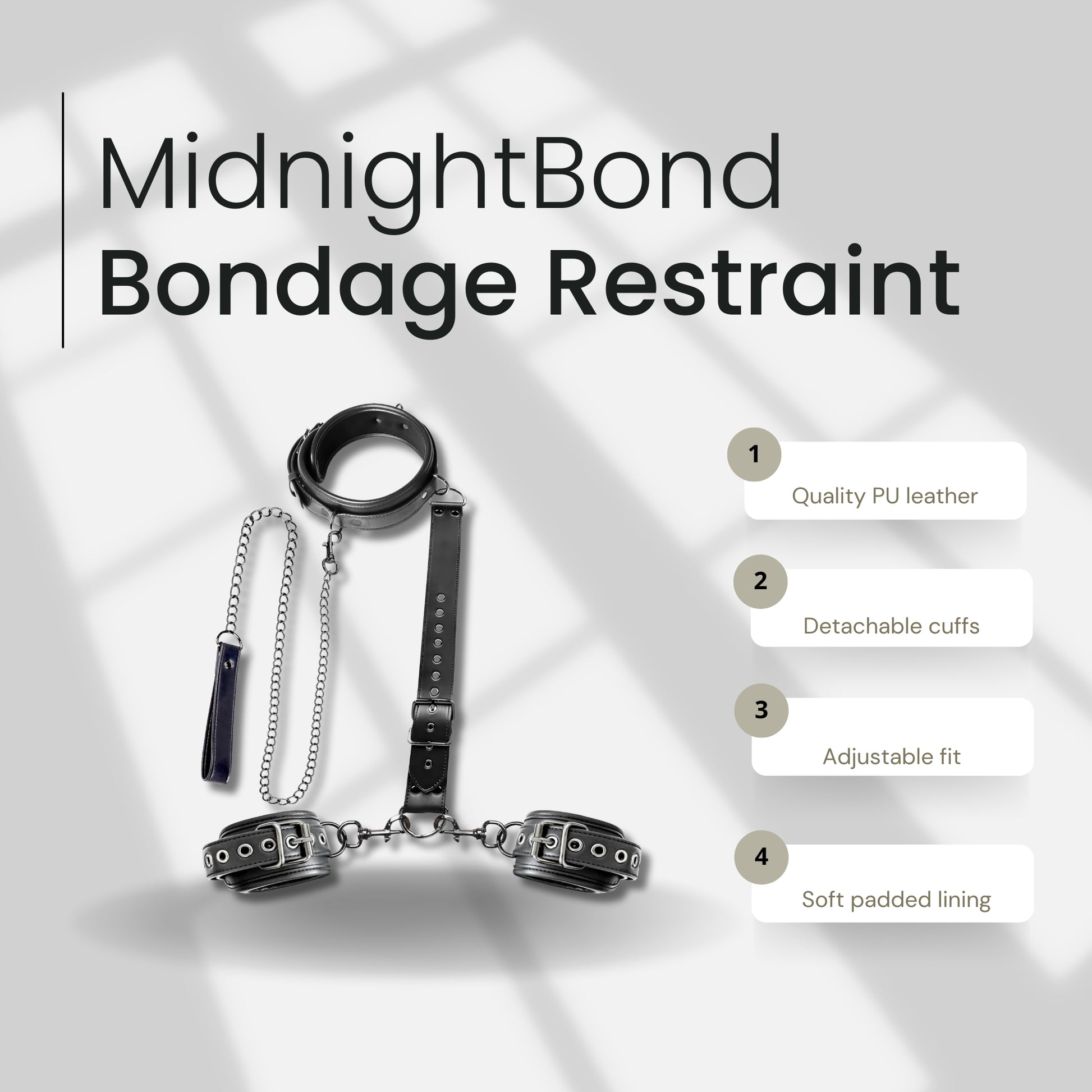 MidnightBond BDSM Restraint Chain Set