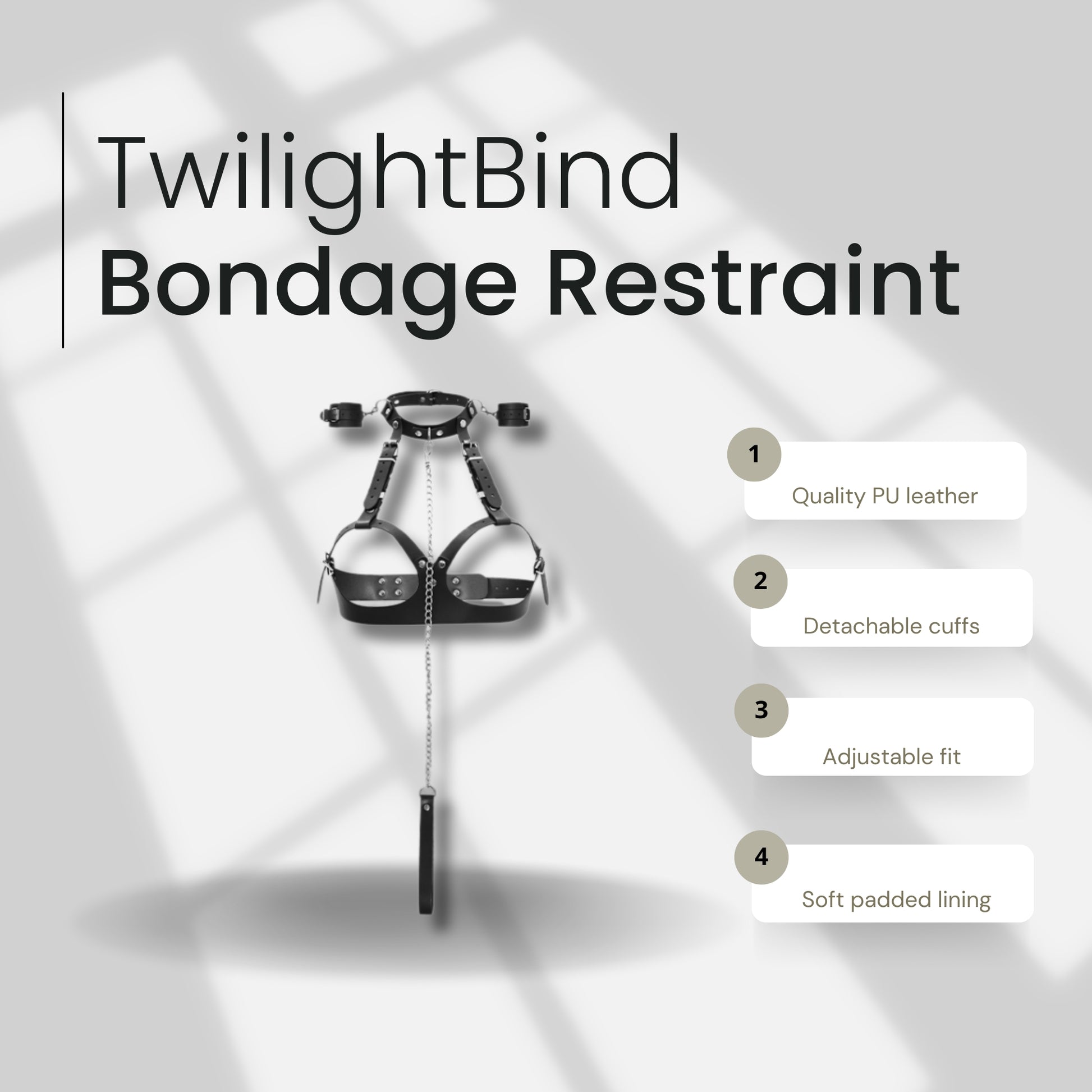 TwilightBind Breast Harness BDSM Restraint Set