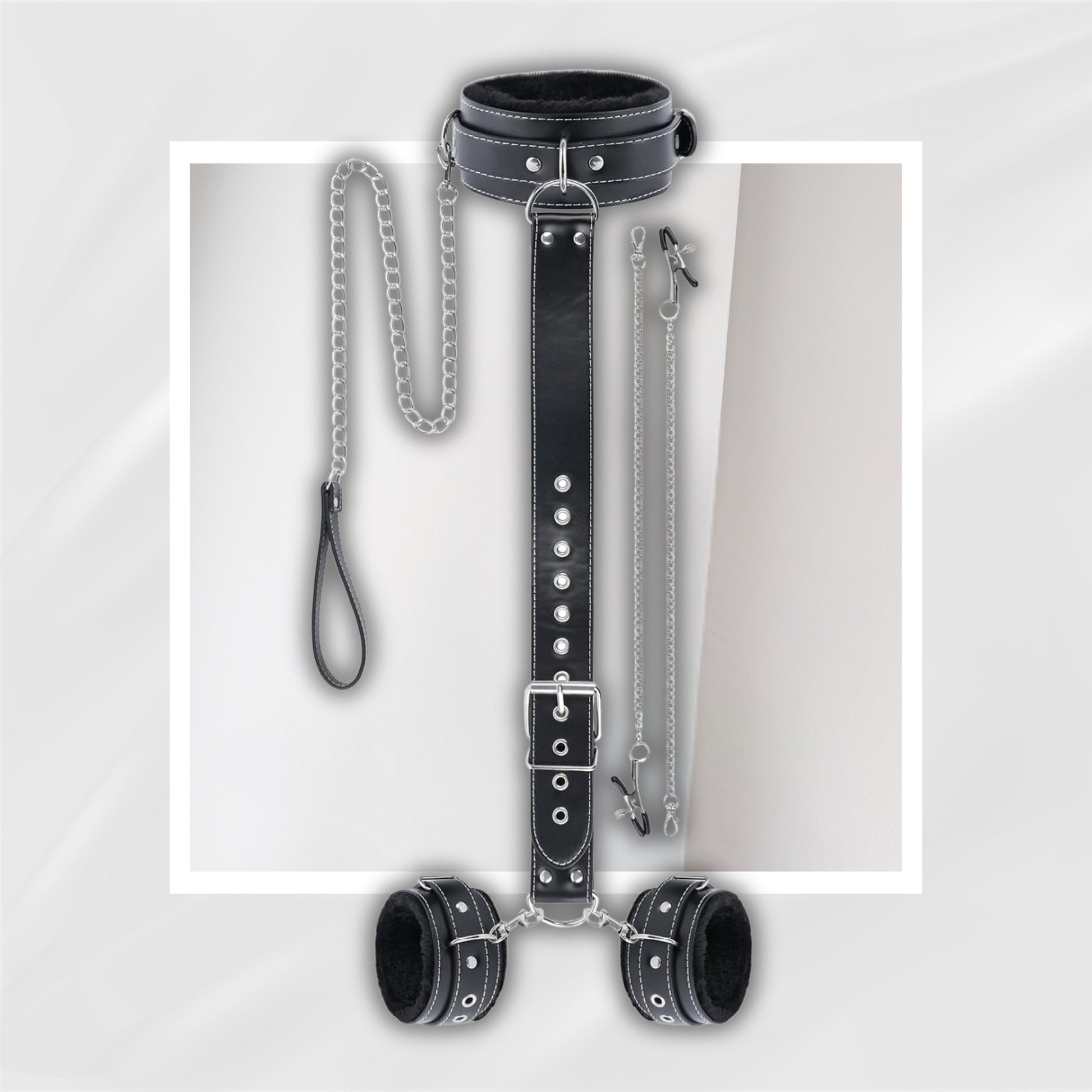 VelvetCommand Restraint Neck-to-Wrist BDSM Kit
