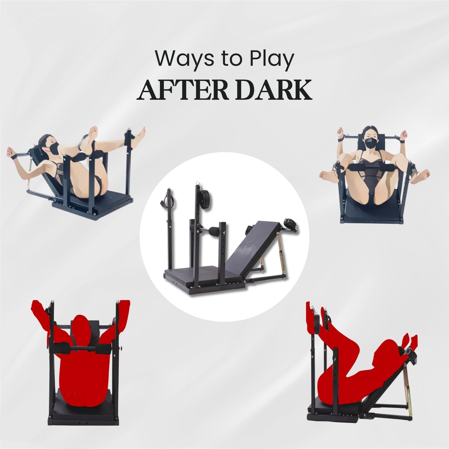 MidnightBound Adjustable Bondage Bench