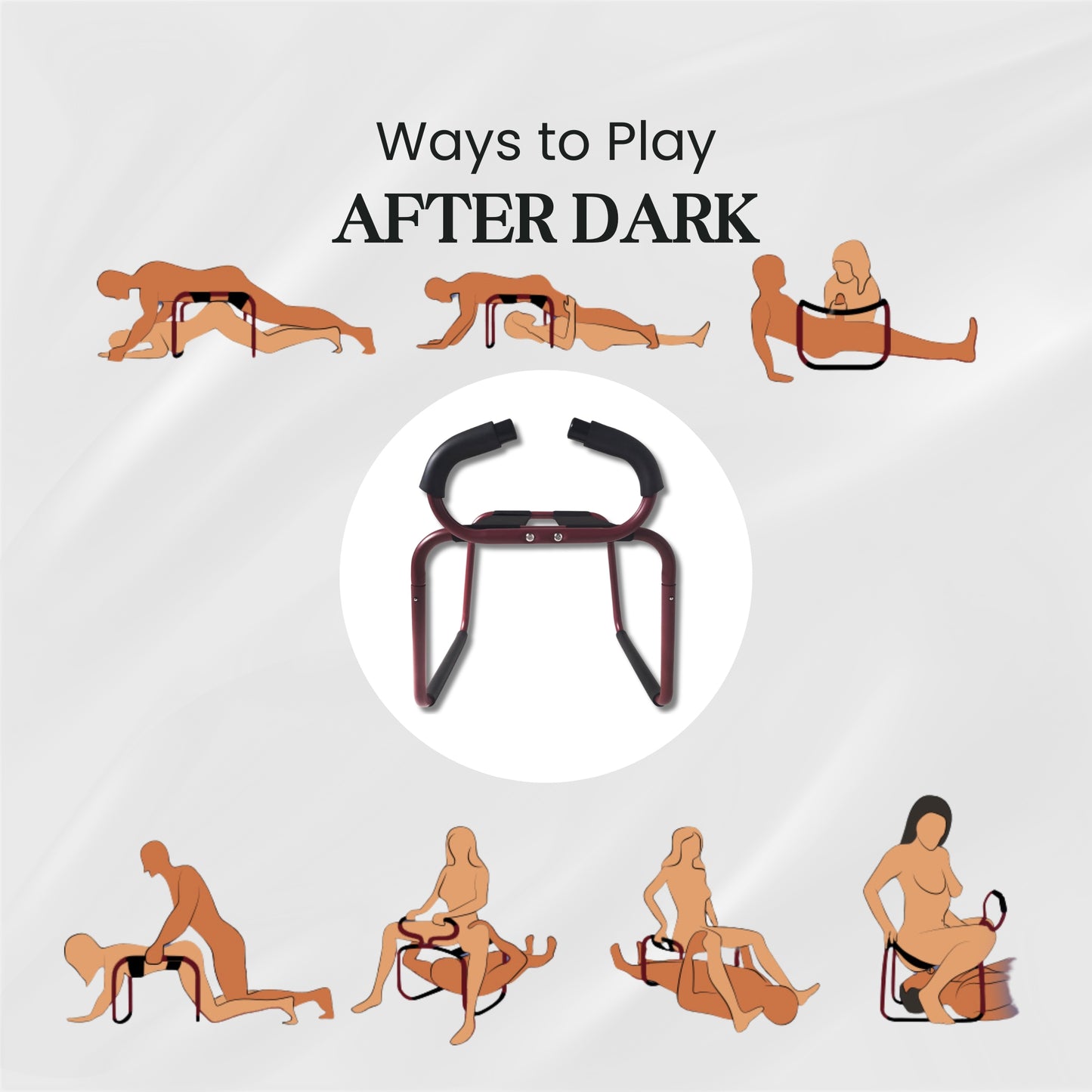 ScarletMotion Large Sex Position Enhancer Chair with Handrail