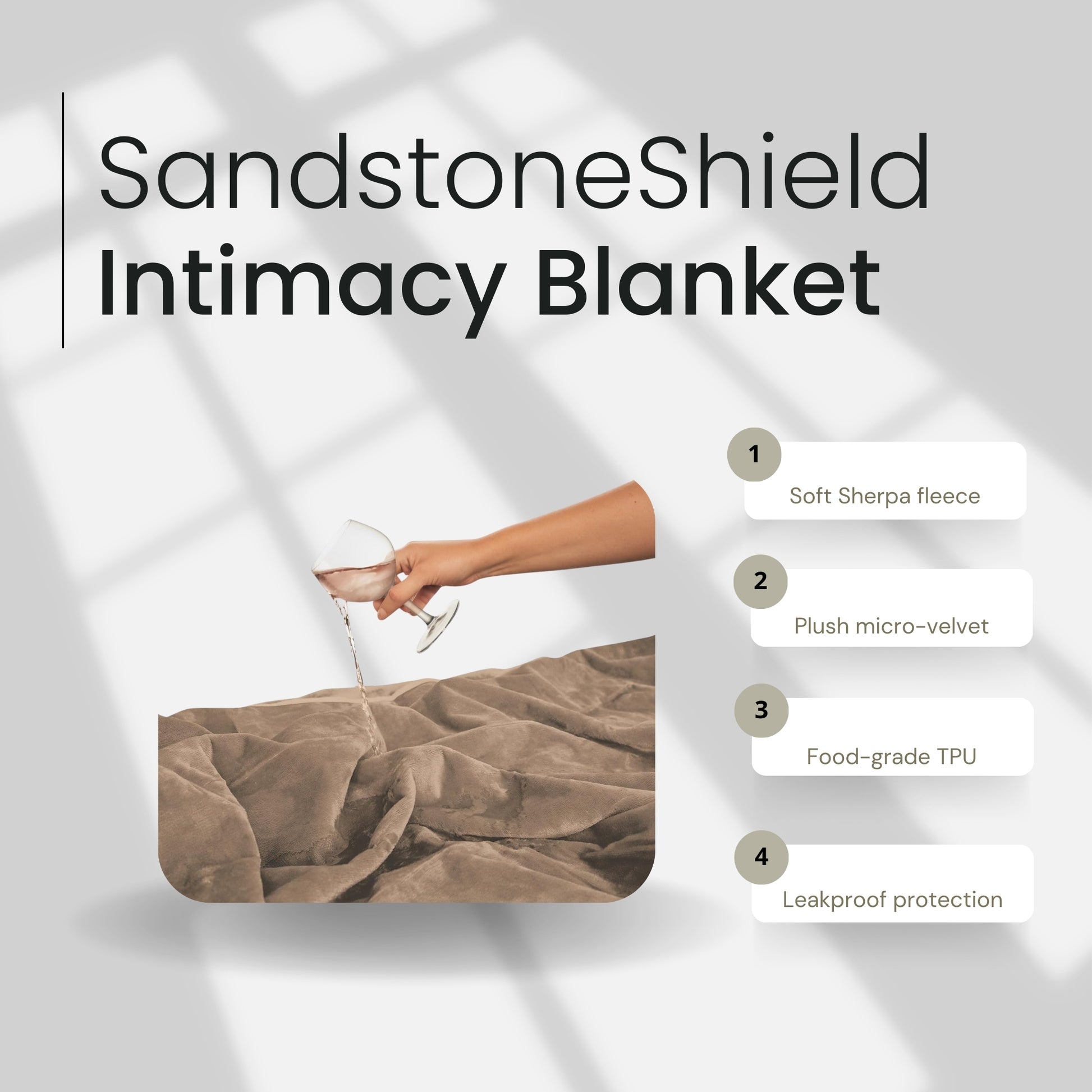 SandstoneShield Waterproof Intimacy Blanket
