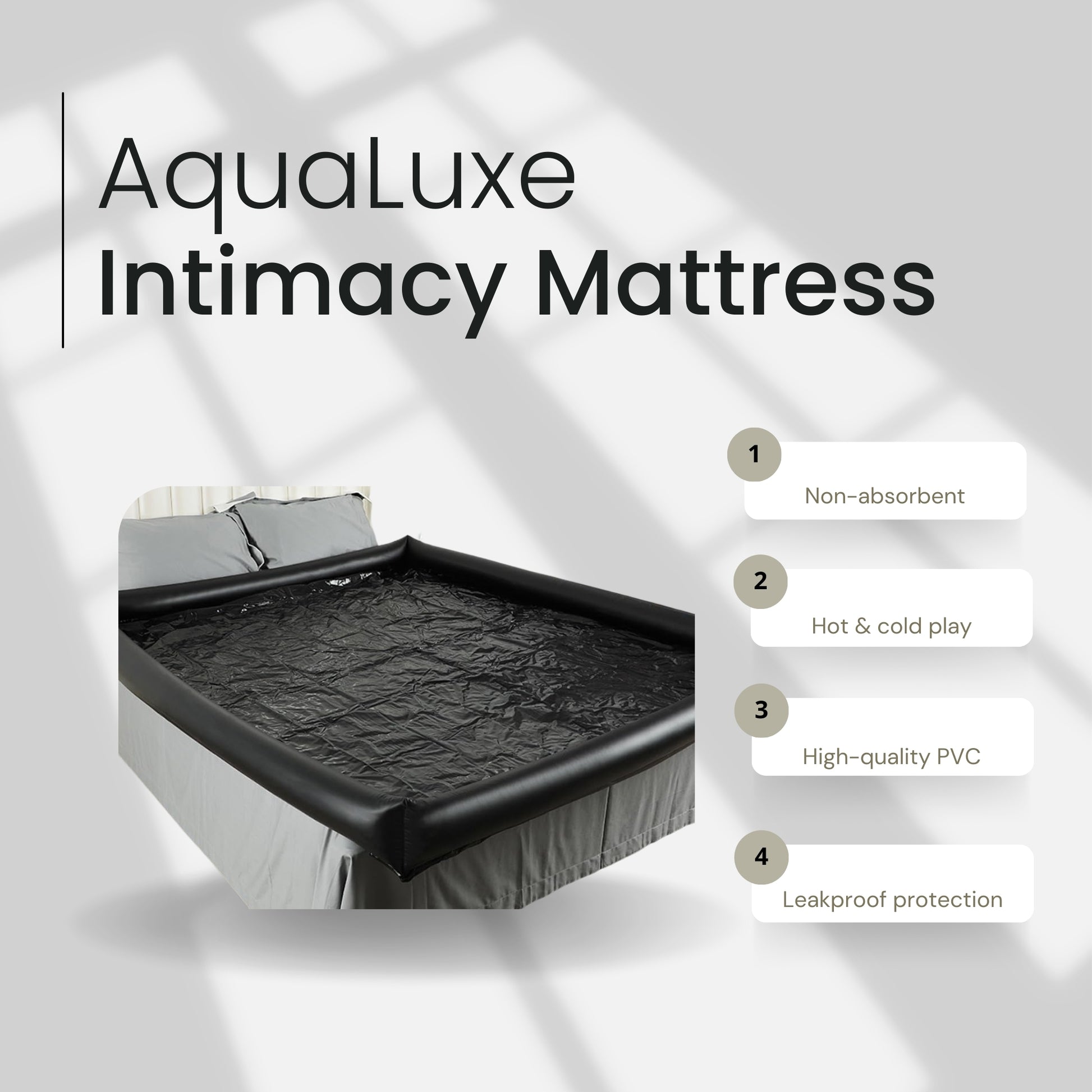 AquaLuxe Inflatable Waterproof Sex Massage Mattress