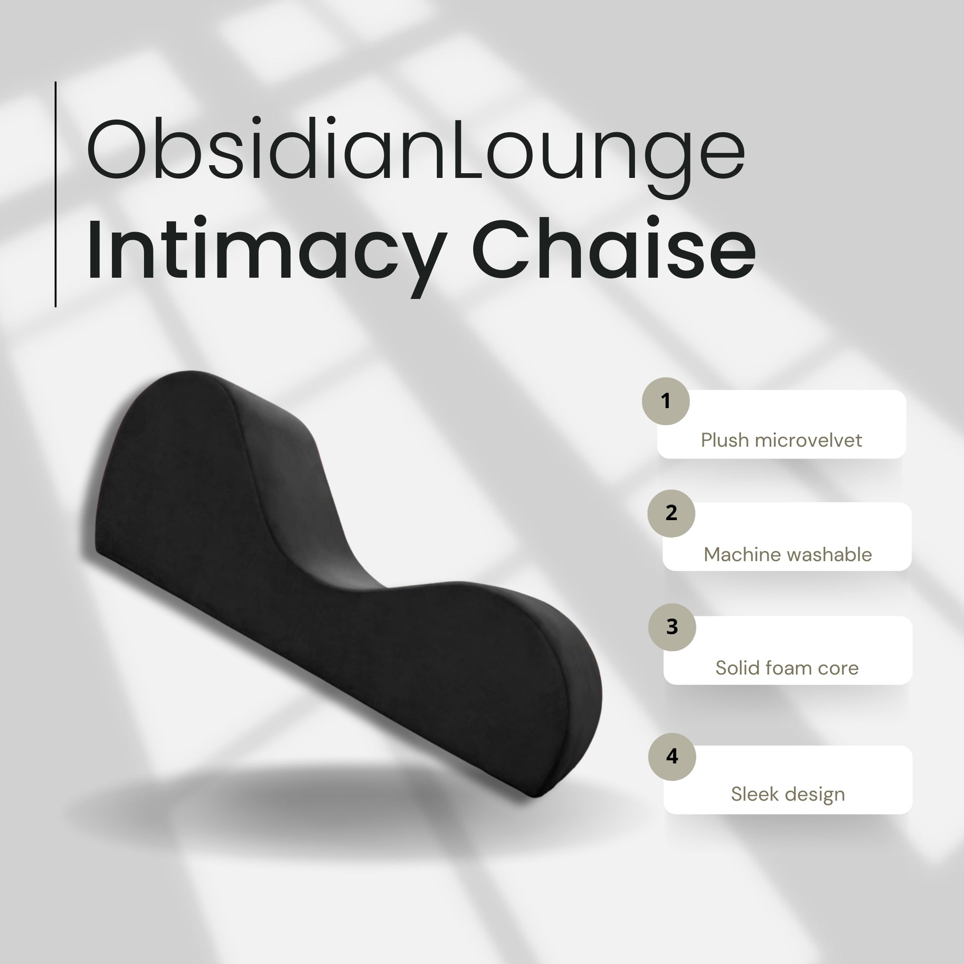 ObsidianLounge Sleek Luxury Sex Chaise