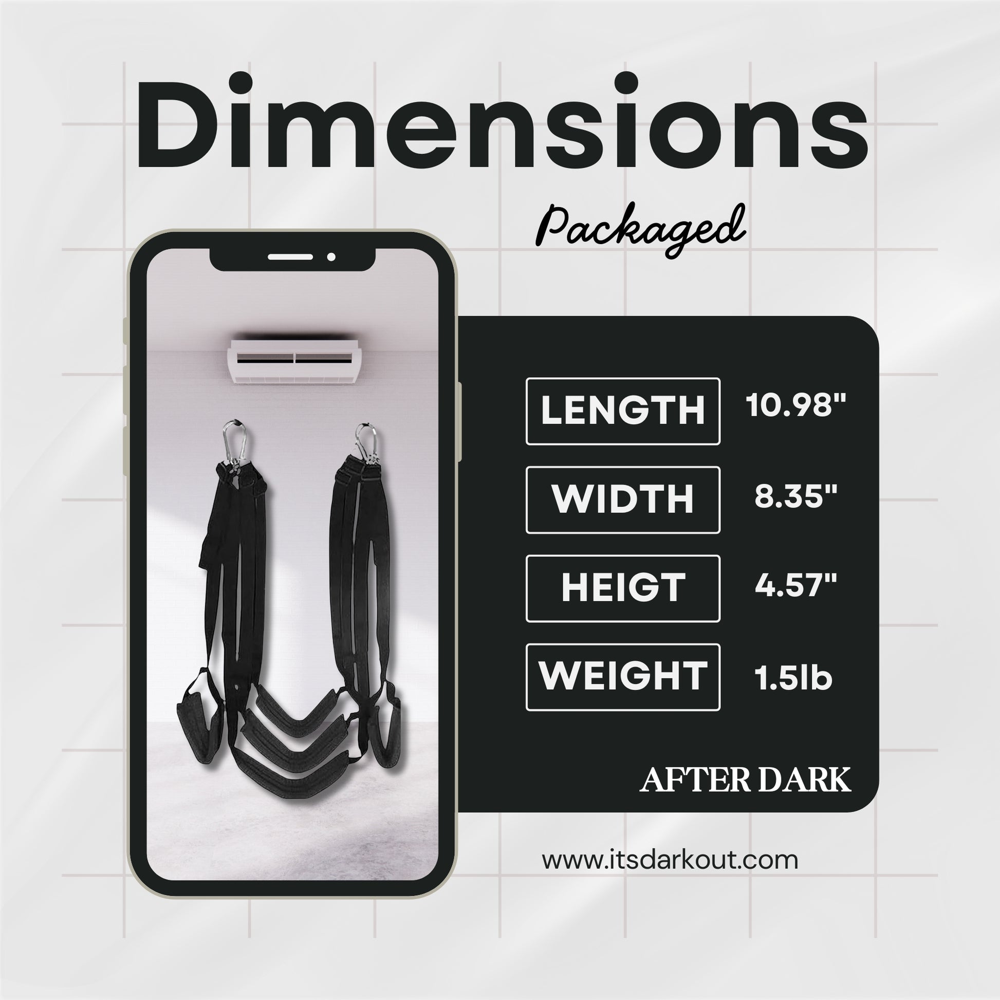 ShadowLust Adjustable BDSM Sex Swing with Padded Seat