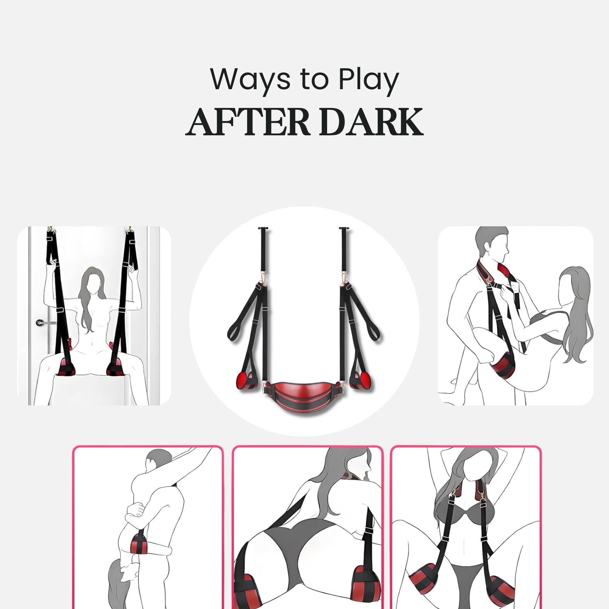 NocturaSwing Heavy-Duty Door Sex Swing & Thigh Sling