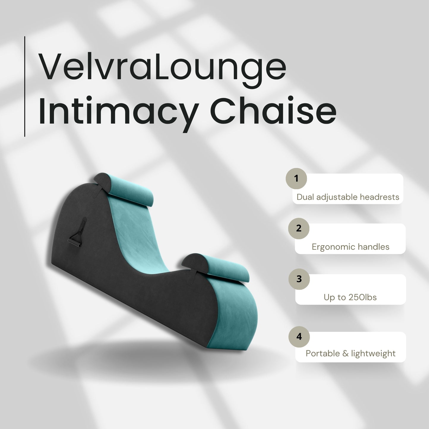 VelvraLounge Premium Sex Chaise Lounger with Handles