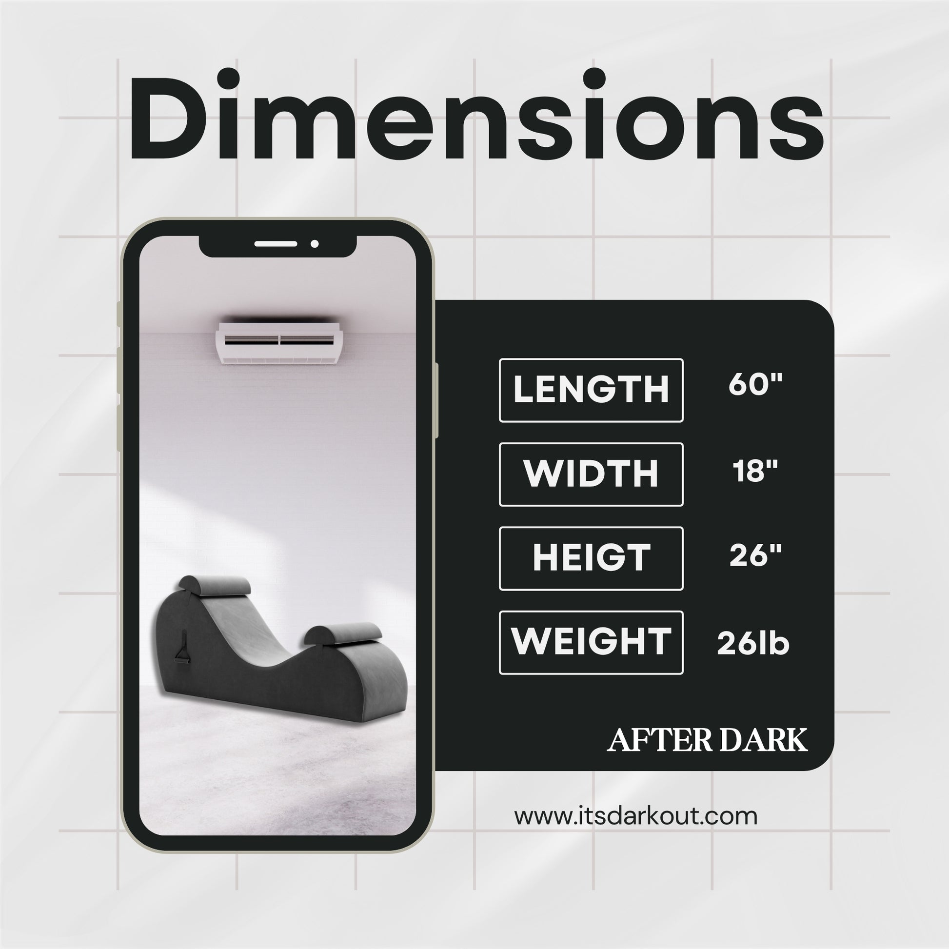 SilverVeil Premium Sex Chaise Lounger with Handles