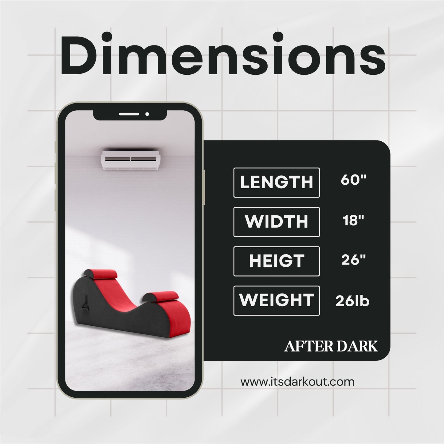 CrimsonHeat Premium Sex Chaise Lounger with Handles