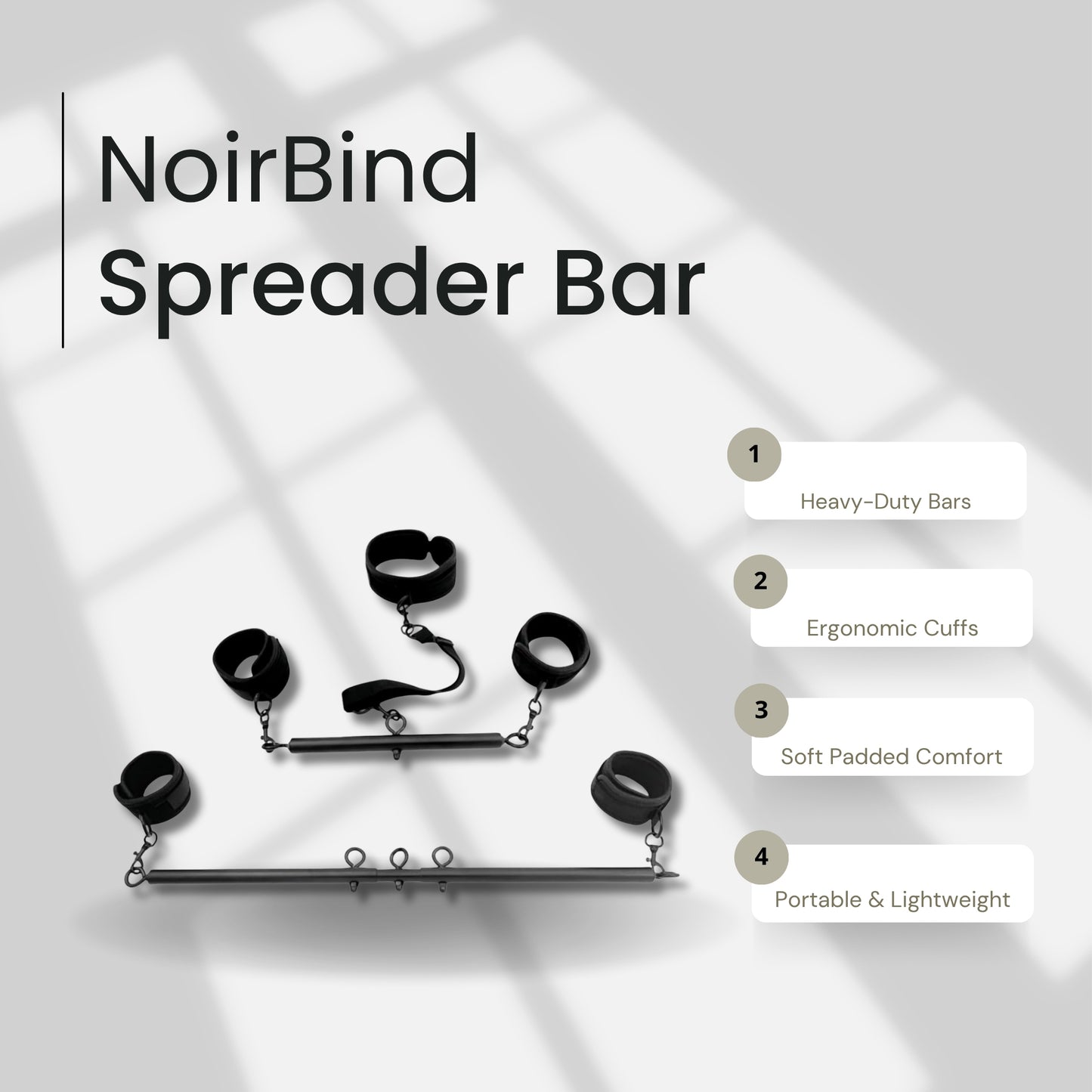 NoirBind Spreader Bar Bondage Set