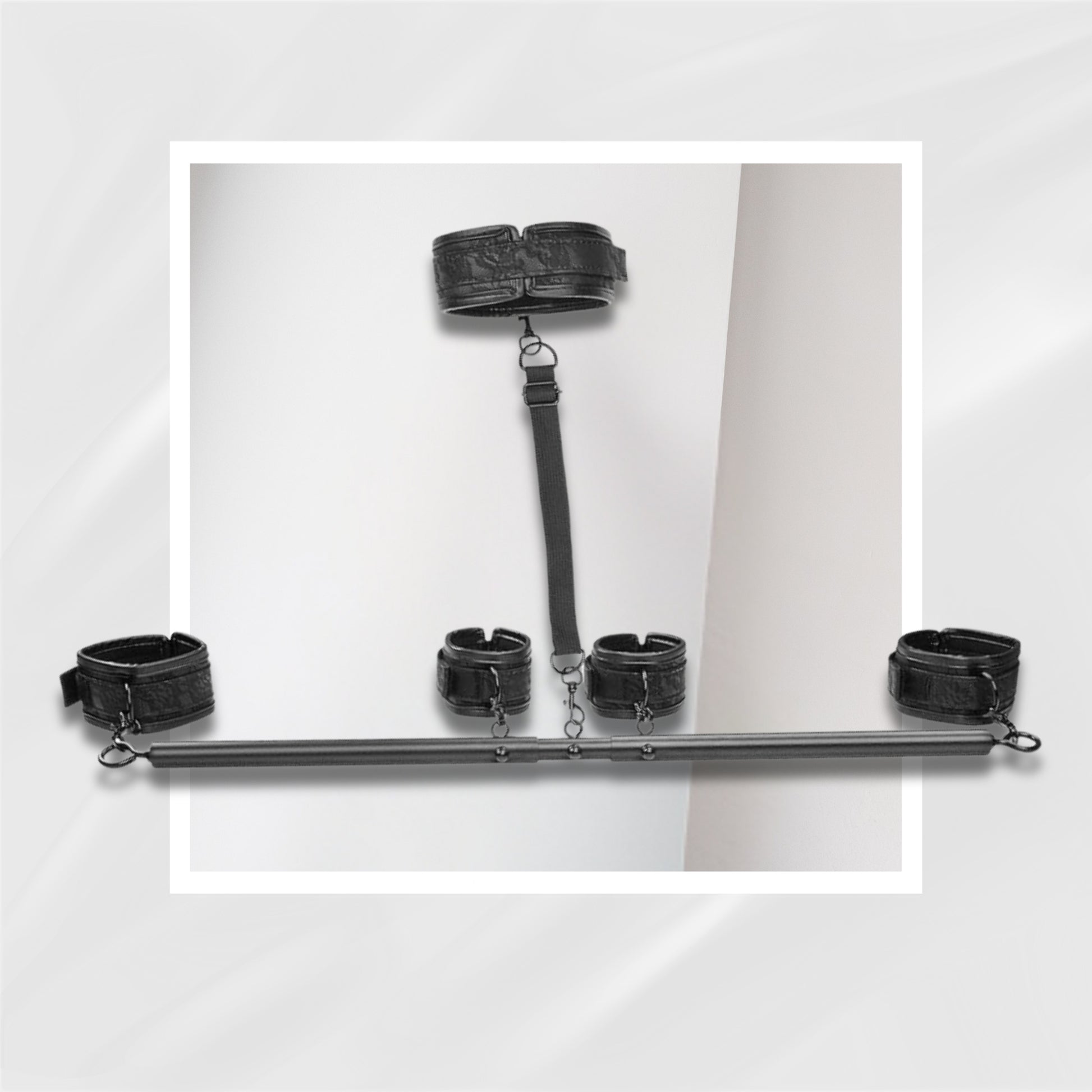 OnyxLure Adjustable BDSM Spreader Bar & Restraint Kit