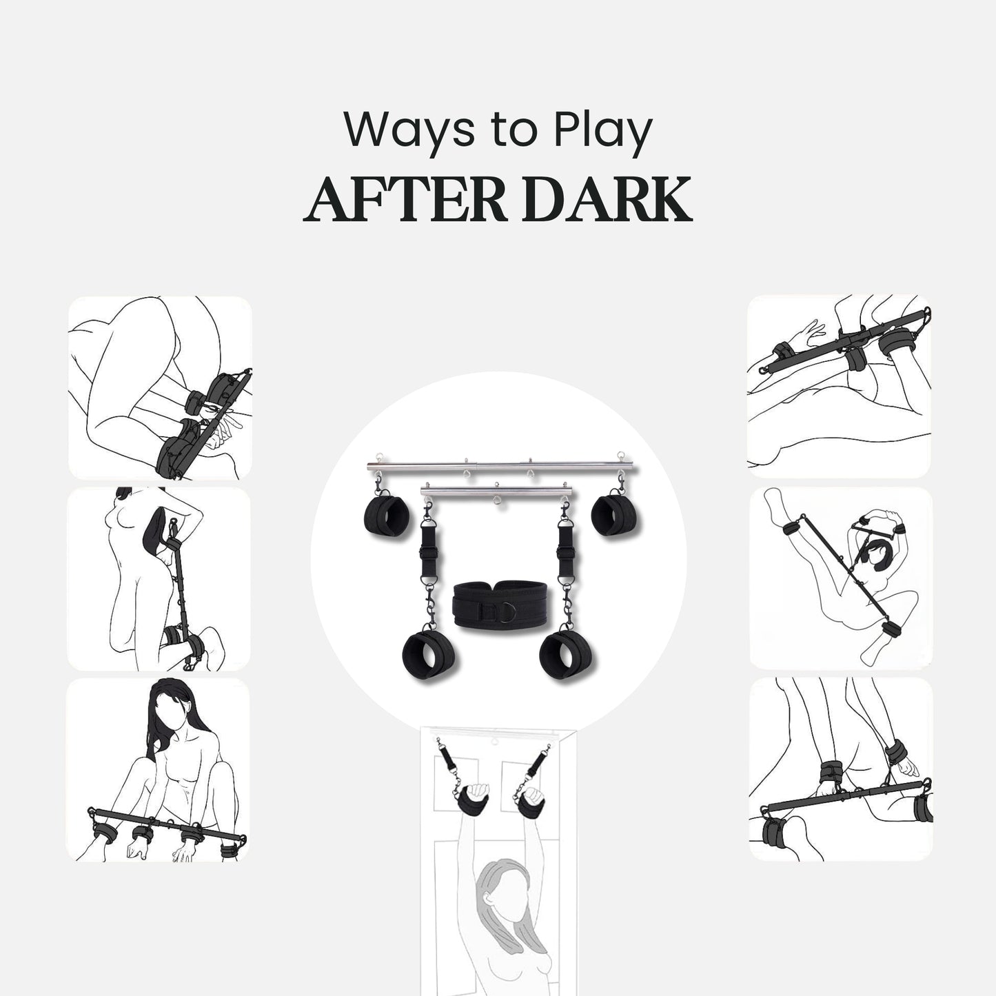 LustraBind Spreader Bar Bondage Set