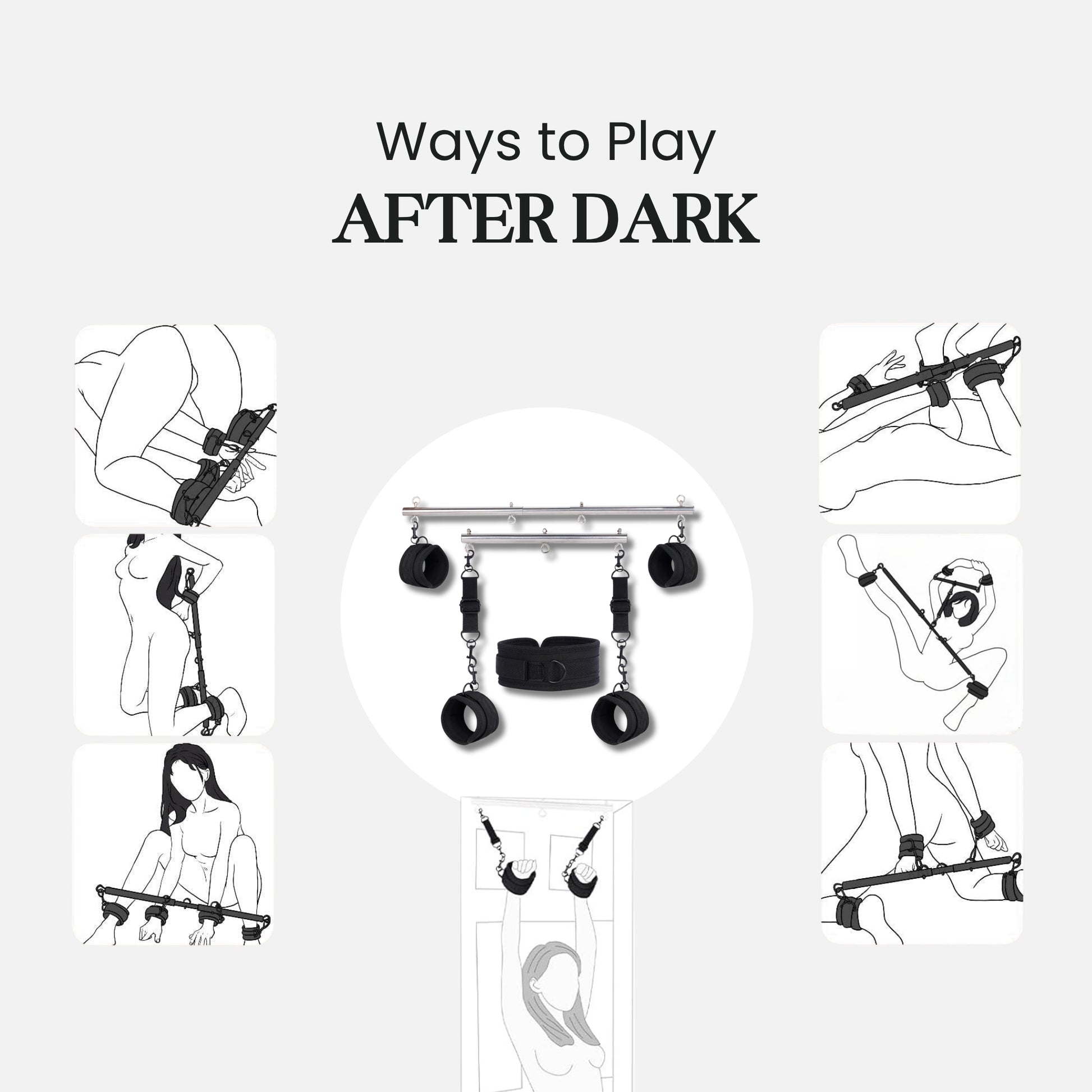 LustraBind Spreader Bar Bondage Set