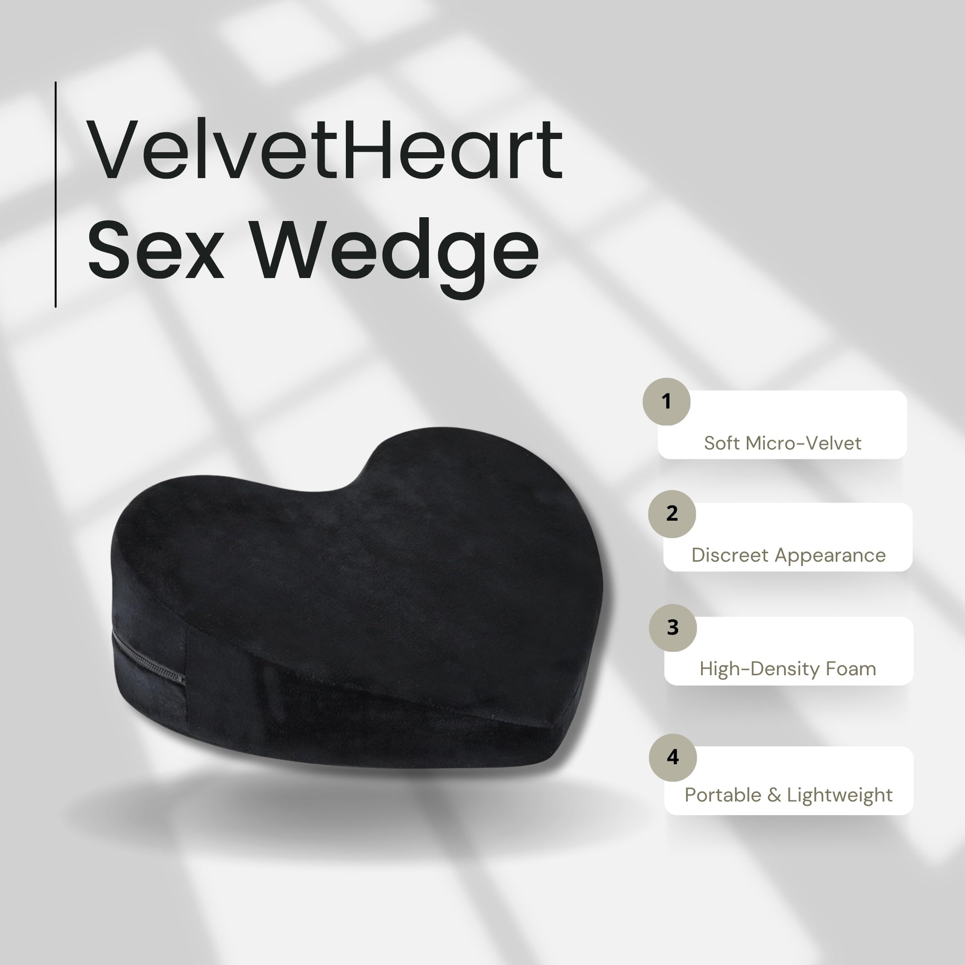 VelvetHeart Premium Foam Ramp Sex Pillow