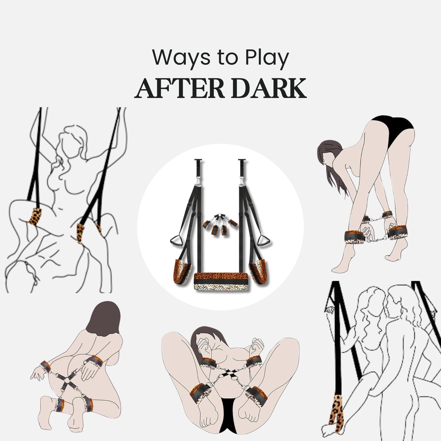 LeopardLuxe Premium Door Sex Swing