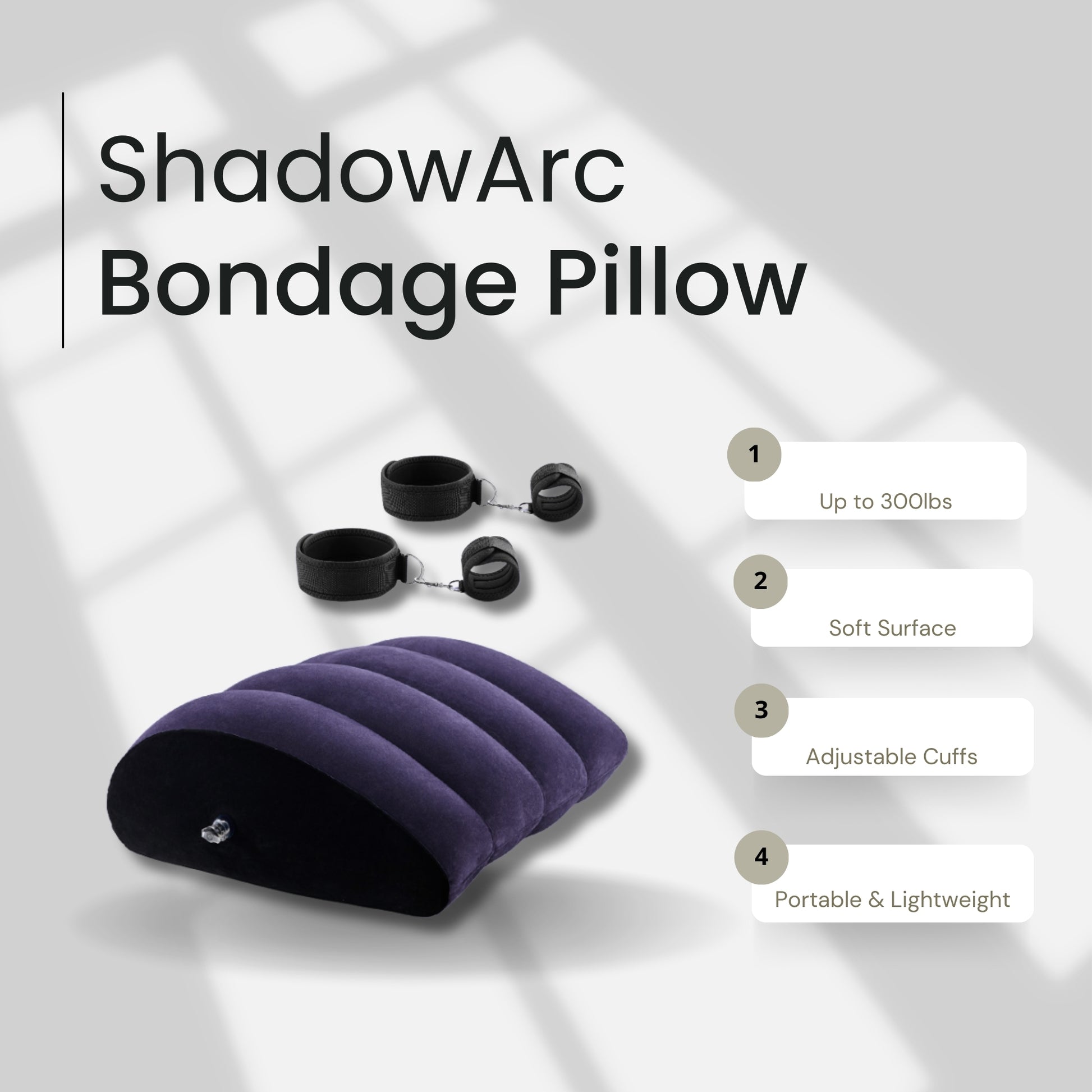 ShadowArc Bondage Restraints Pillow