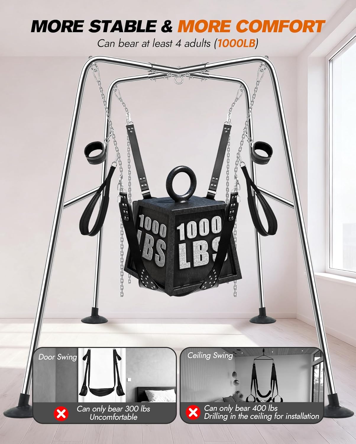 TitanPlay Heavy-Duty Premium Sex Swing Frame Set