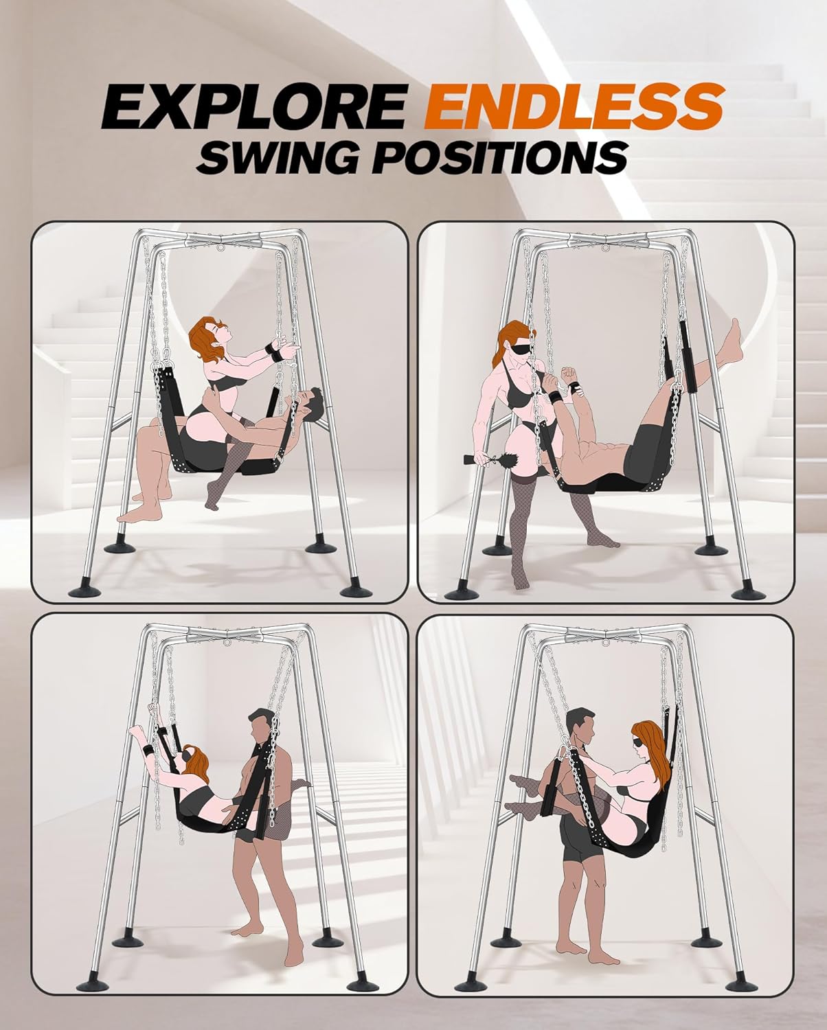 TitanPlay Heavy-Duty Premium Sex Swing Frame Set