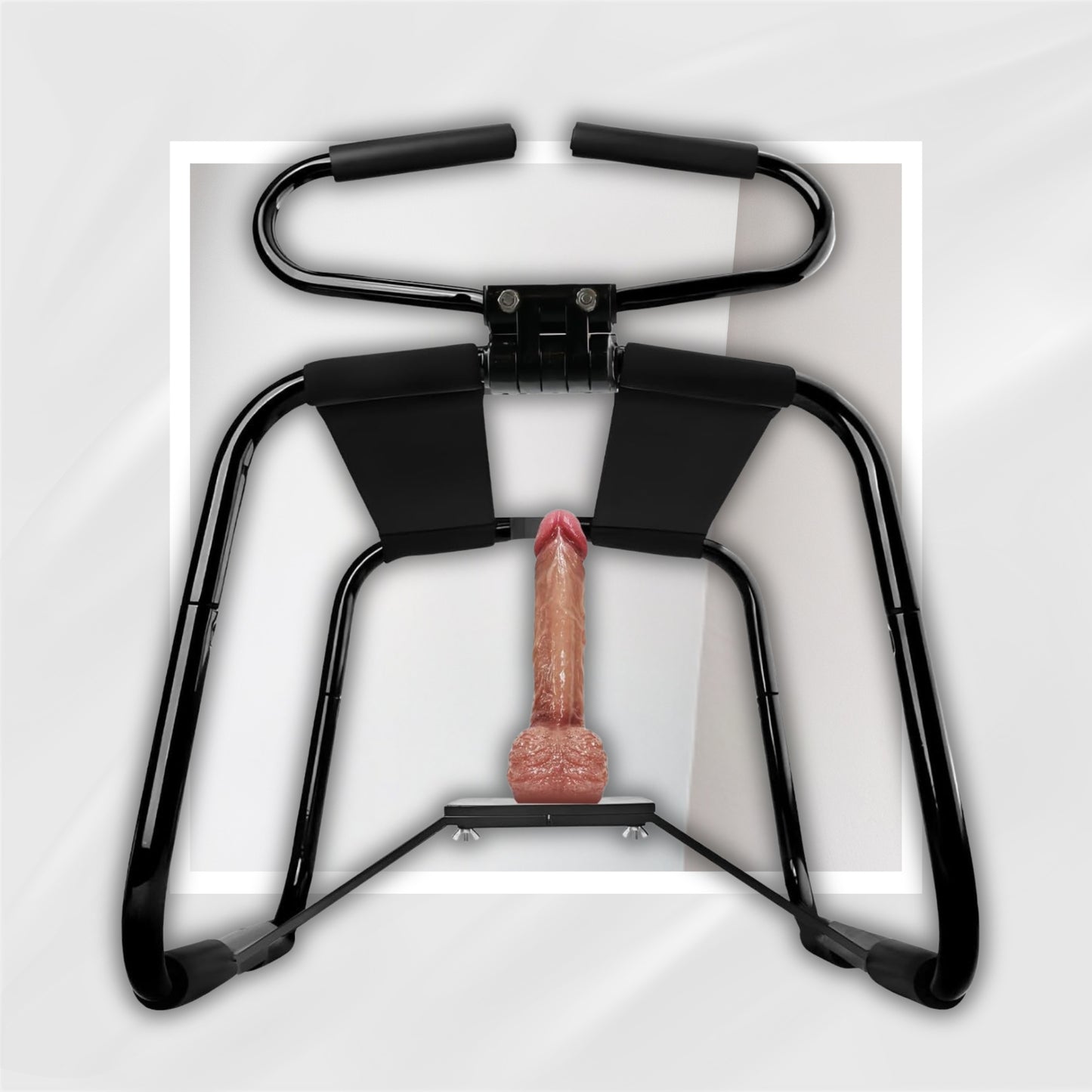 FlexRhythm Adjustable Sex Chair with Arm Support and Dildo 