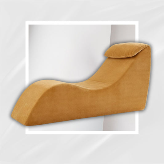 ChenilleCurve Sex Chaise with Headrest