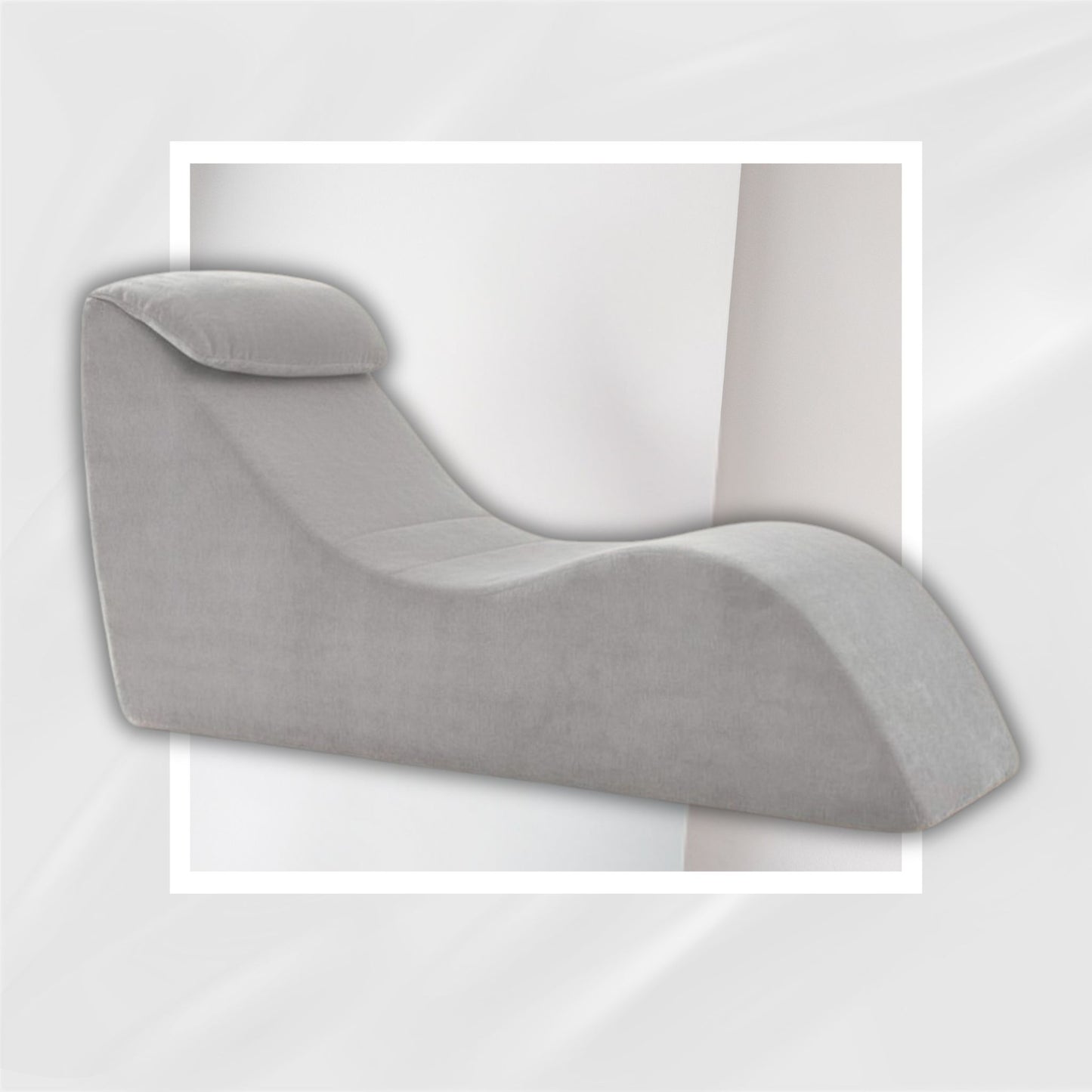 SilverLuxe Chenille Sex Chaise with Headrest