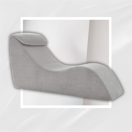 SilverLuxe Chenille Sex Chaise with Headrest