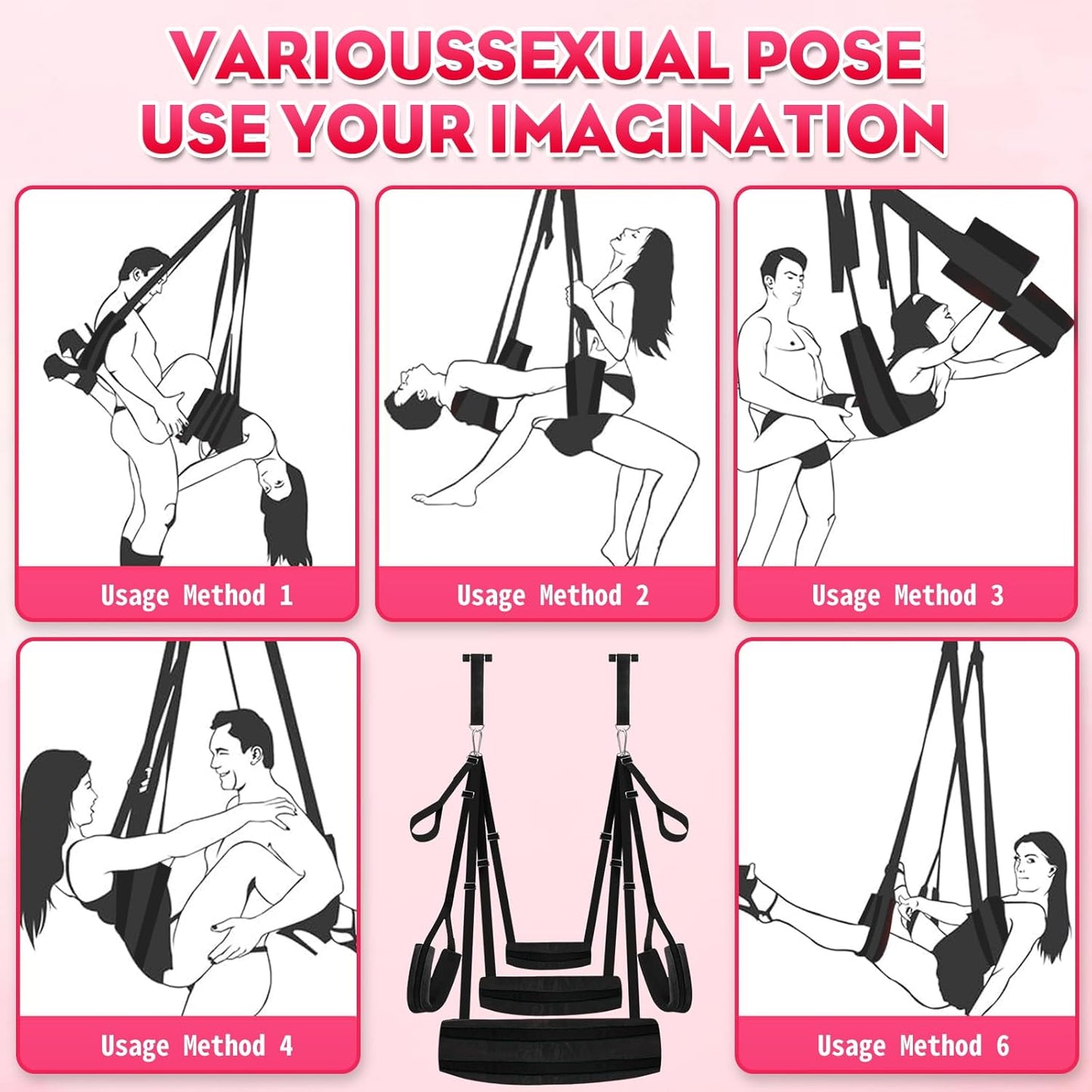 AxionPro Heavy Duty BDSM Sex Swing for Couples