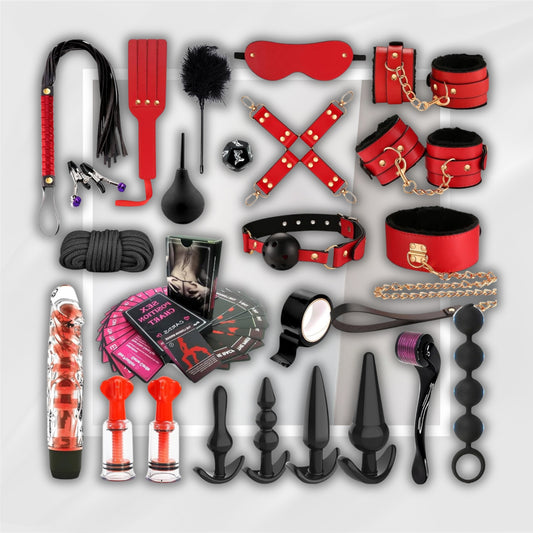 VelvetBind BDSM Kit 24 Piece Bondage Set