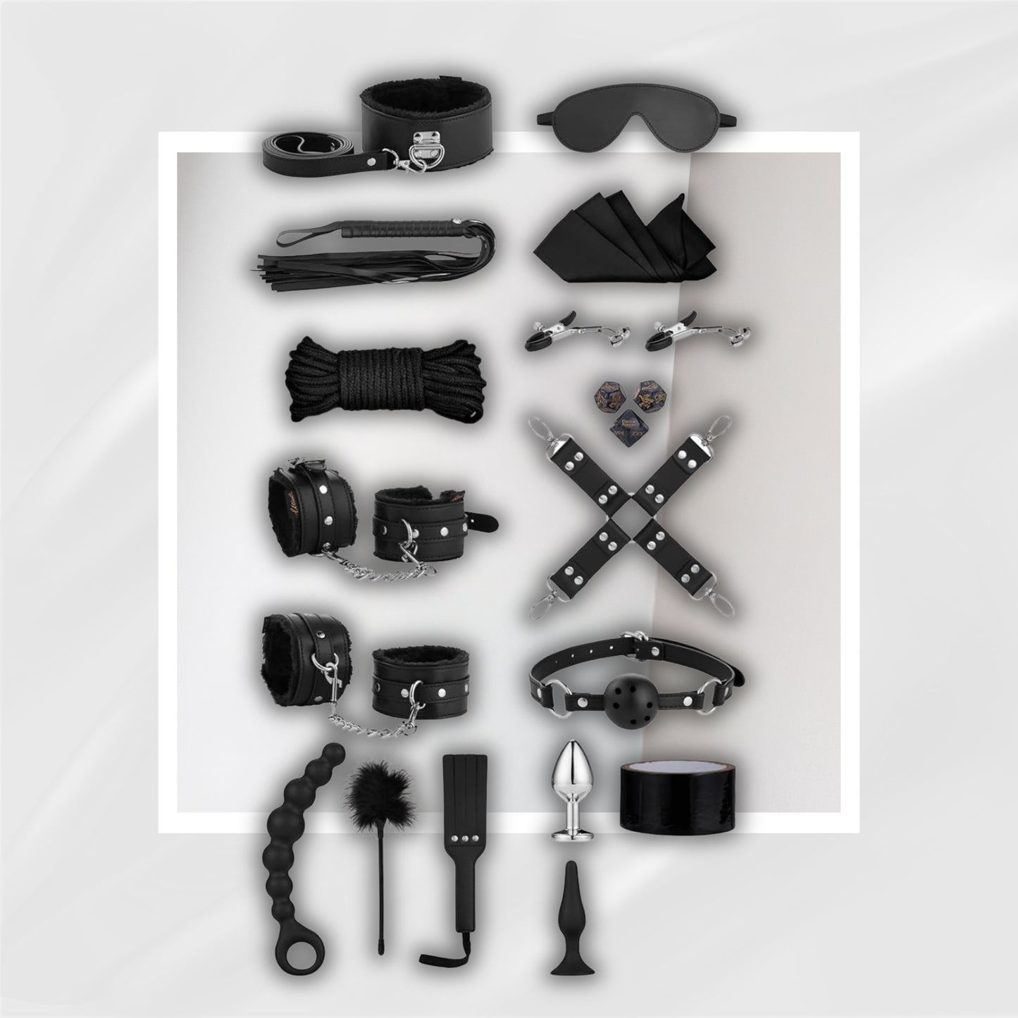 NoirBond BDSM Kit 17 Piece Bondage Set
