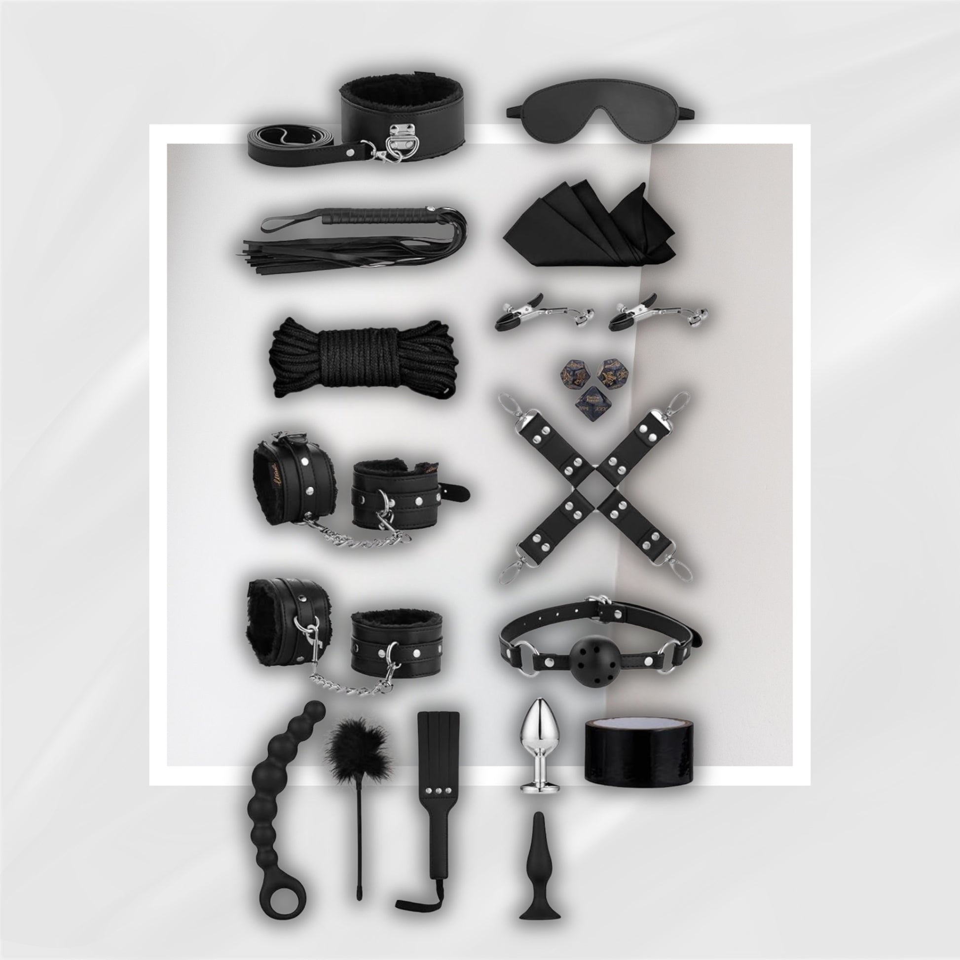 NoirBond BDSM Kit 17 Piece Bondage Set
