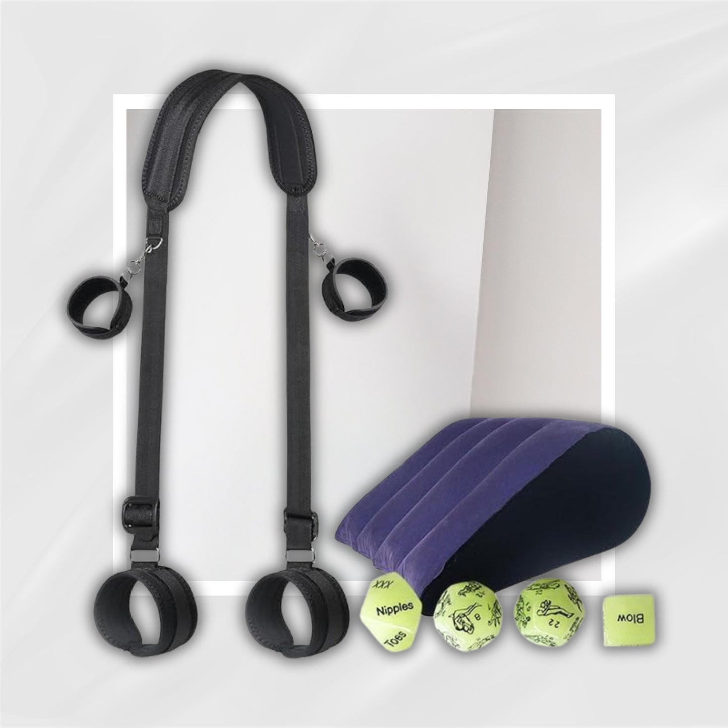 LiftEase Inflatable Wedge Pillow Set with Cuffs and Sling