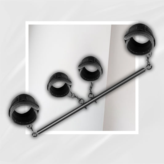 IronHold Adjustable BDSM Spreader Bar with Cuffs
