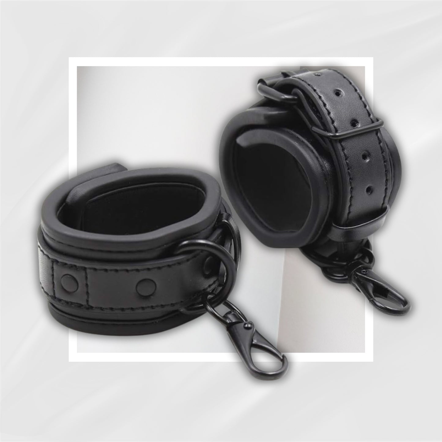 IronGrip Premium BDSM Leather Handcuffs for Couples