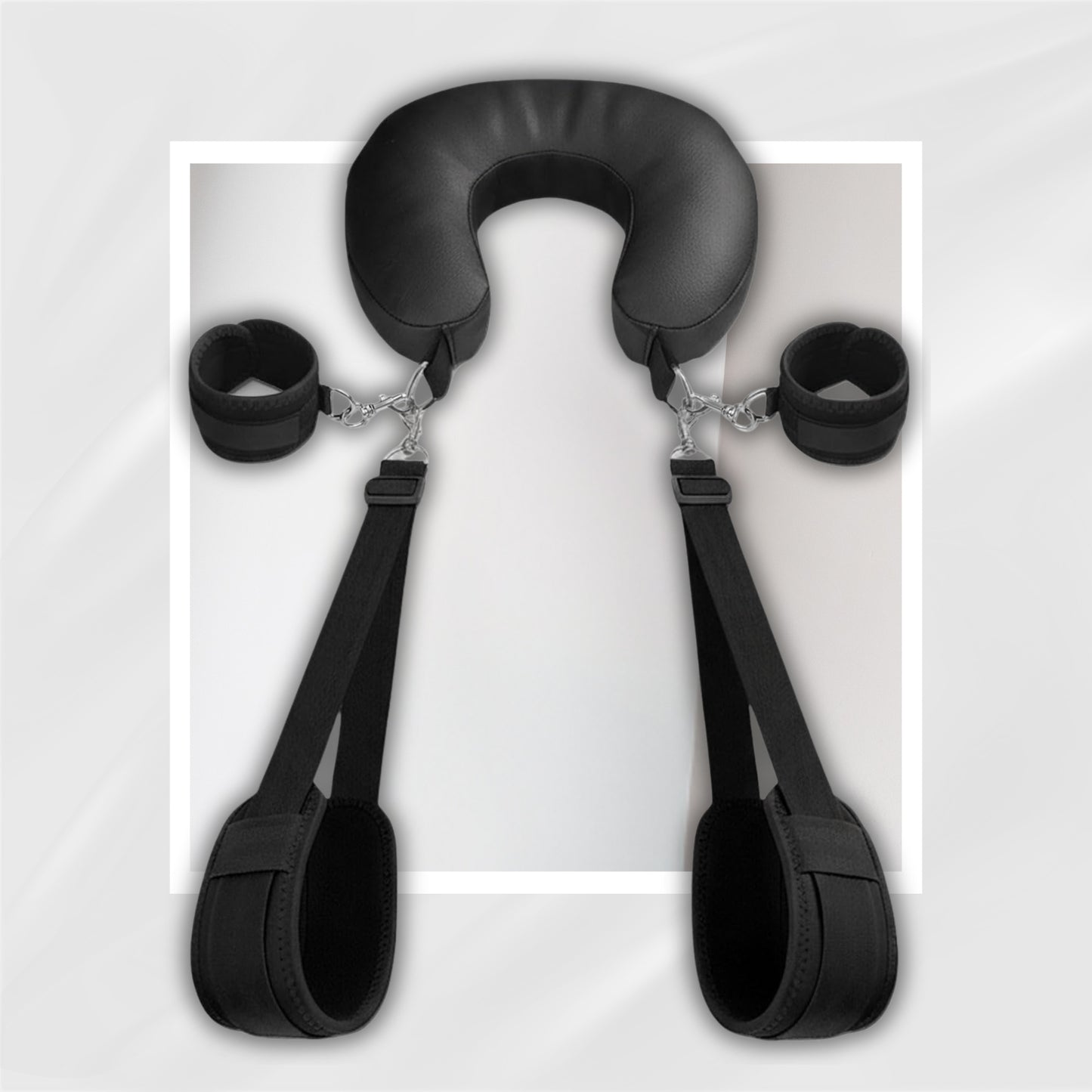 SilkRest Bondage Sling Neck Pillow with Cuffs
