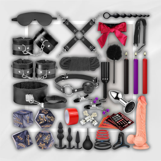 VelvetLock Adjustable BDSM Leather Bondage Cuffs