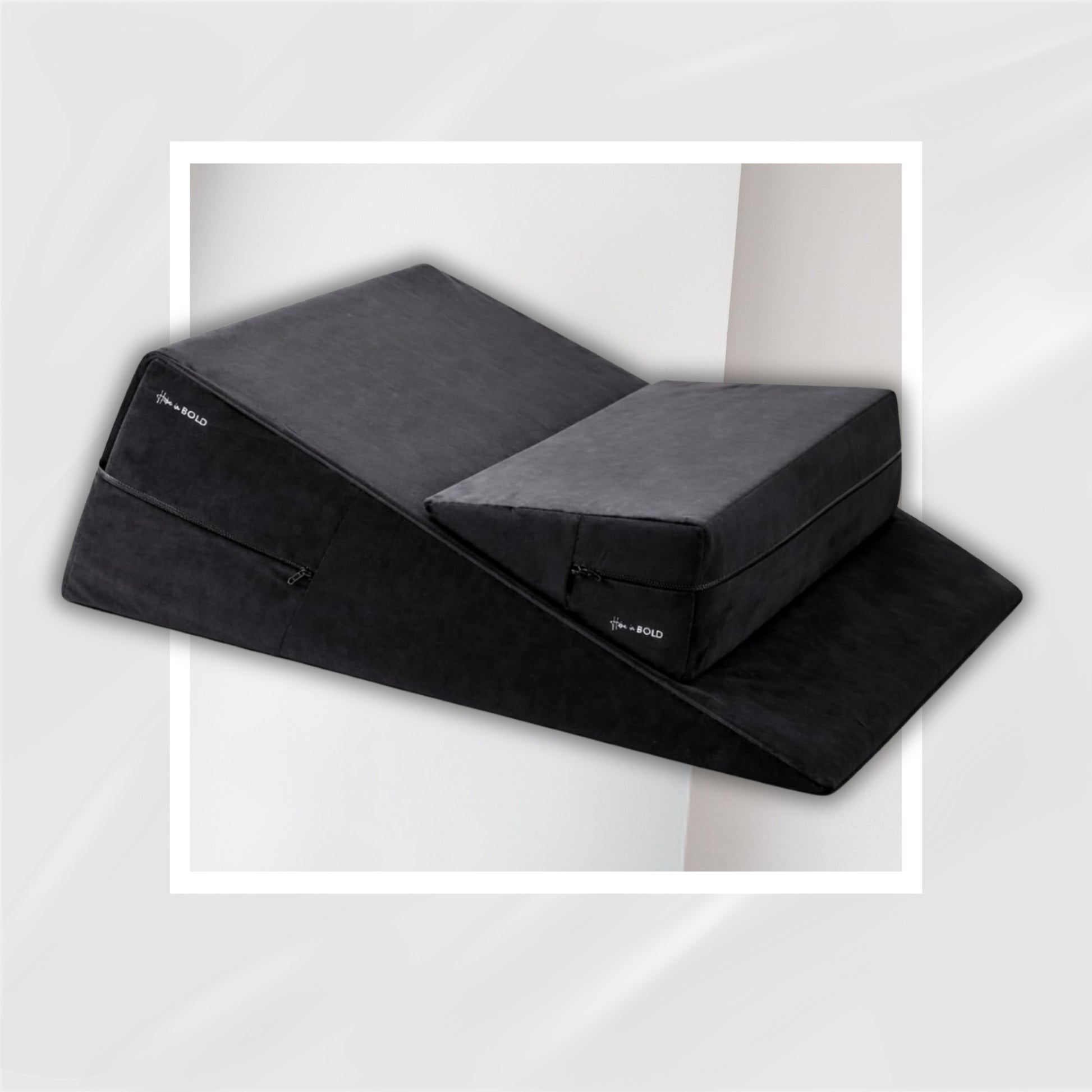 VelvetStack Sex Wedge & Ramp Pillow Set