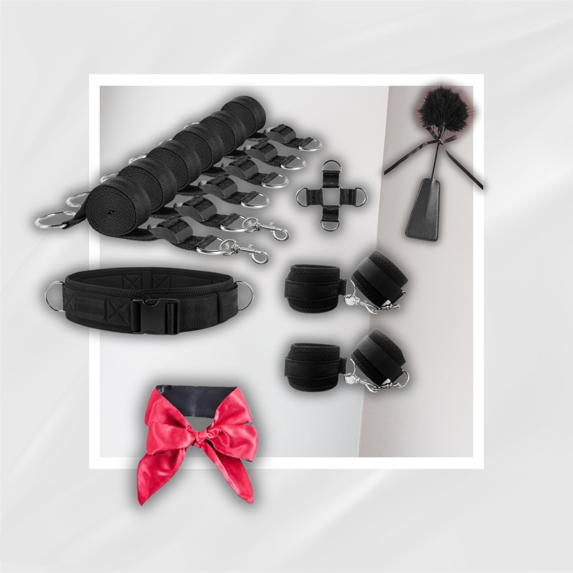 DarkLace BDSM Bed Restraint Sling Kit