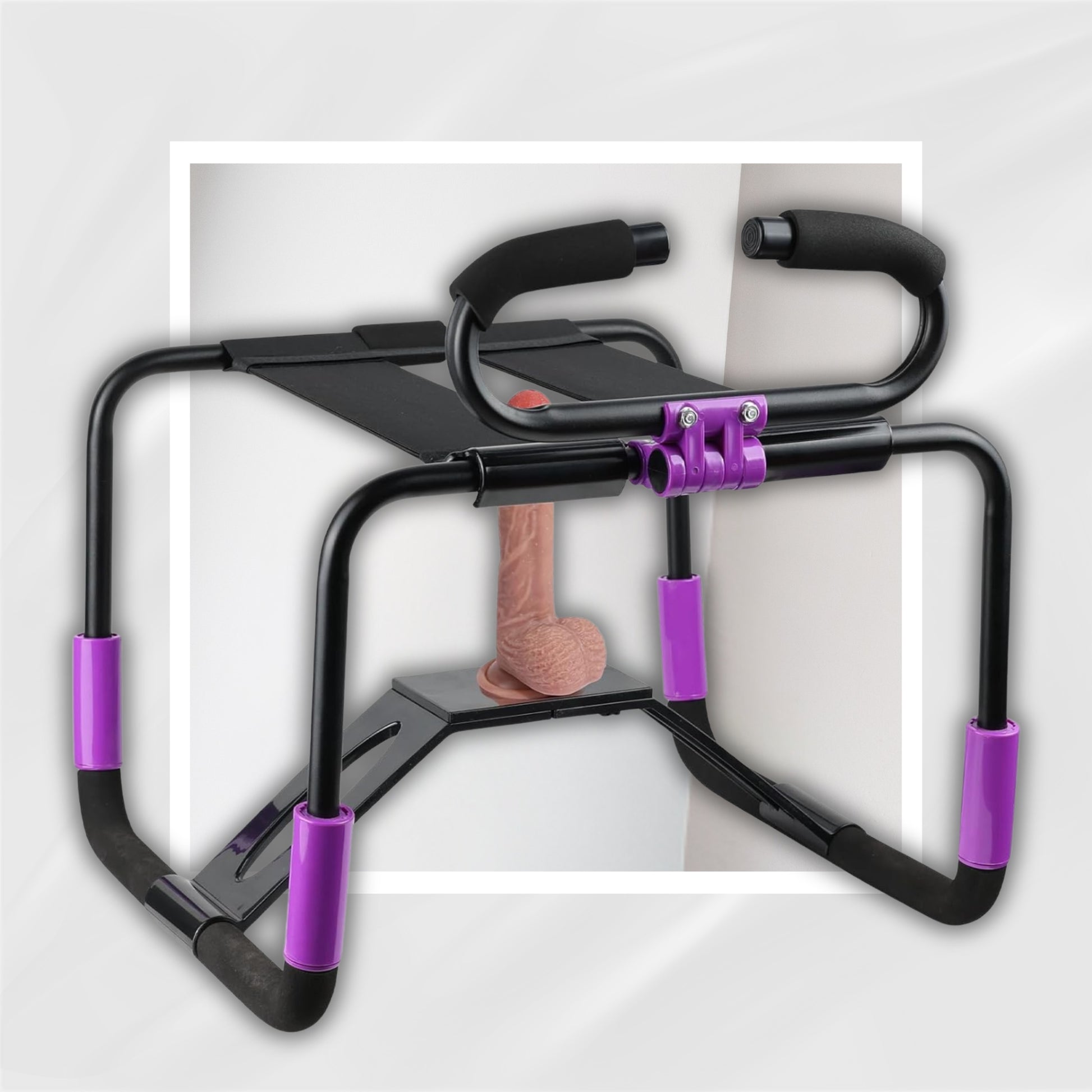 MidnightReign Foldable Sex Chair with Dildo Mount & Handrails
