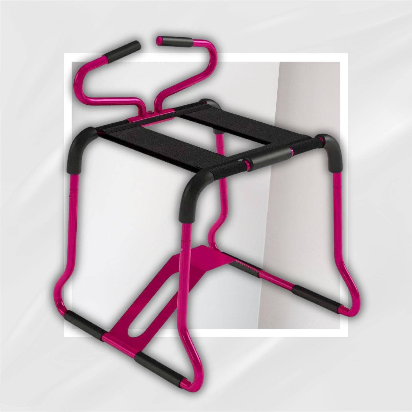 RoséLift Rose Pink Sex Chair with Handrails