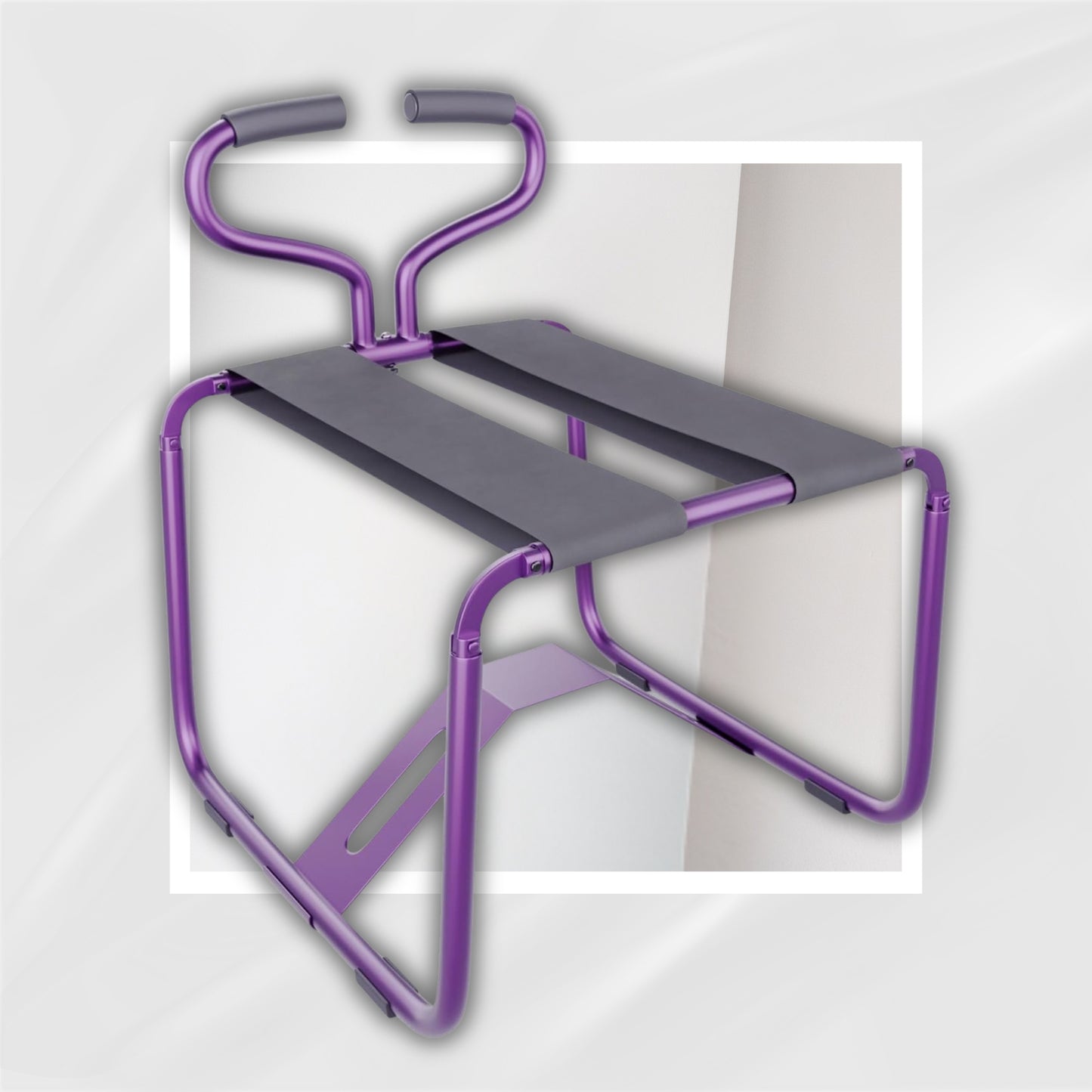 TiltMuse Purple Bouncing Sex Chair With Handrails & Dildo Mount